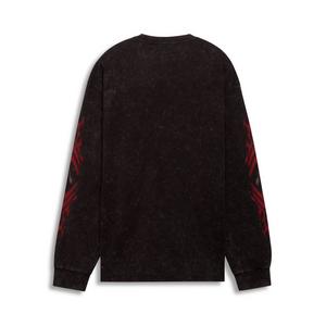 PUMA Women's PUMATECH-X Washed Oversized Long-sleeve Sweatshirt -Black