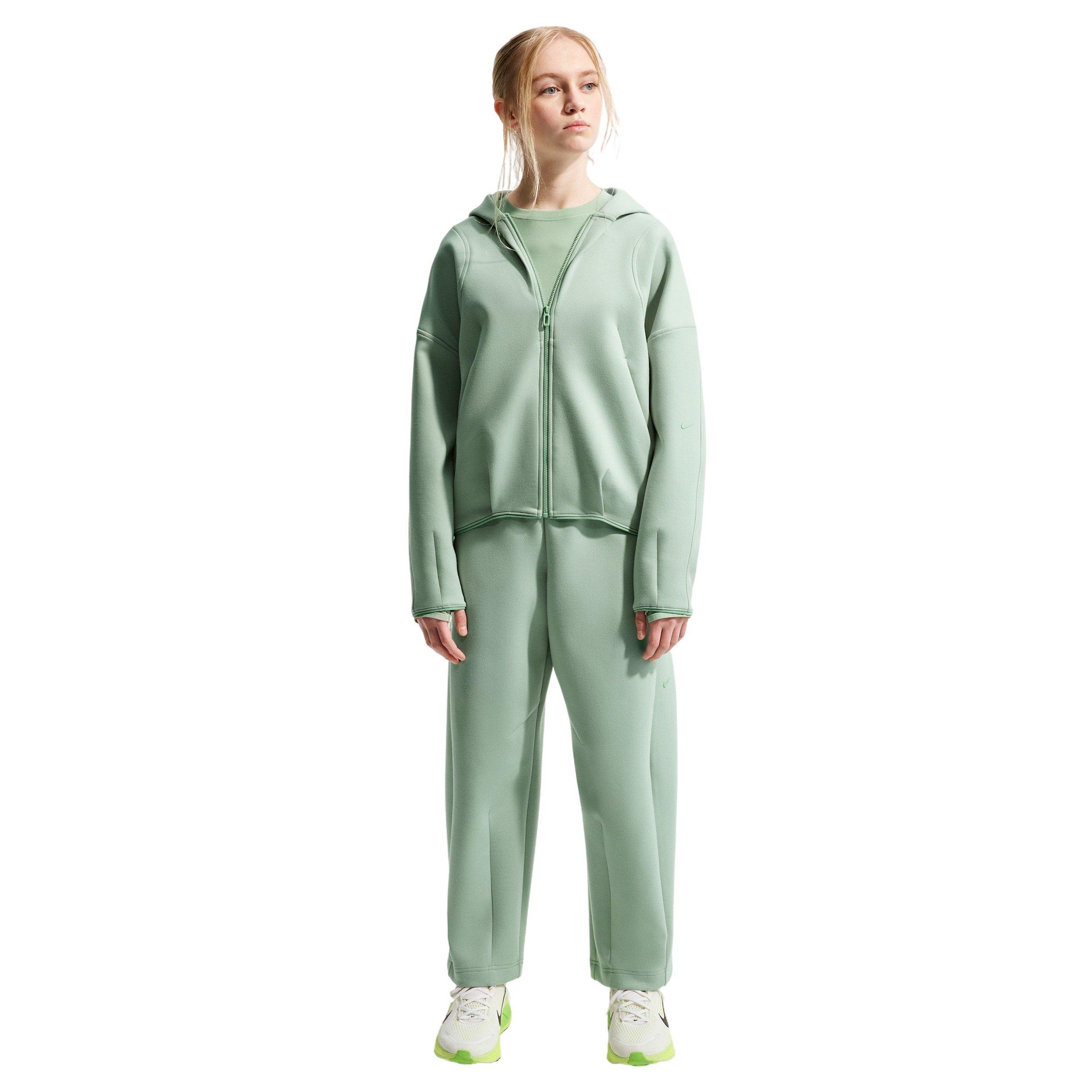 Nike Big Girls' MAVN Therma-FIT Knit Full-Zip Hooded Jacket - Green - GREEN Thumbnail View 4