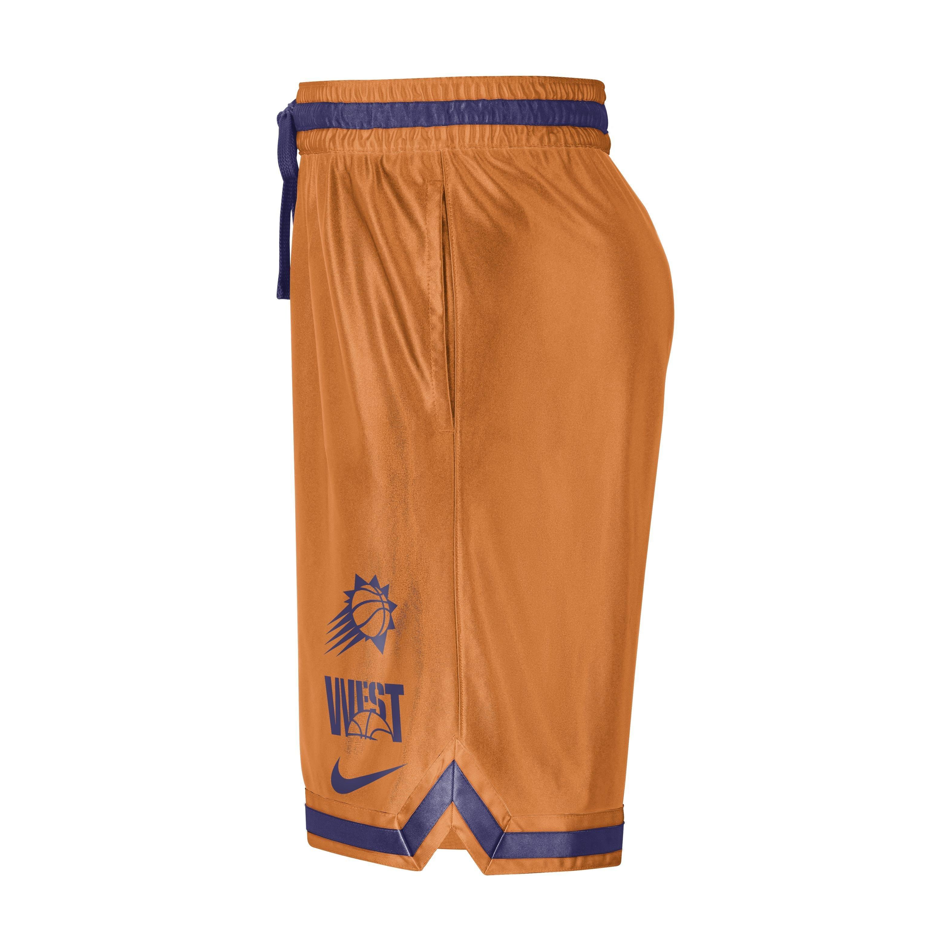 Nike Men's NBA Phoenix Suns Dri-FIT DNA Graphic Shorts - Purple/Orange - ORANGE Thumbnail View 3