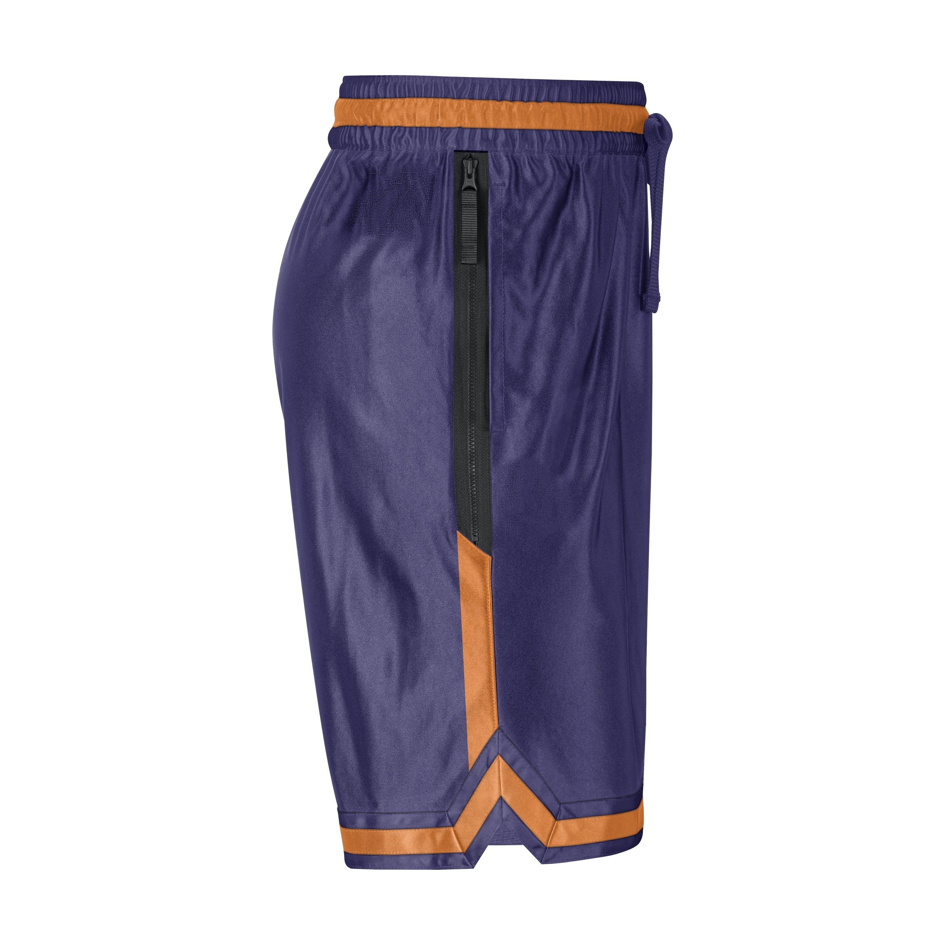 Nike Men's NBA Phoenix Suns Dri-FIT DNA Graphic Shorts - Purple/Orange - ORANGE Thumbnail View 4