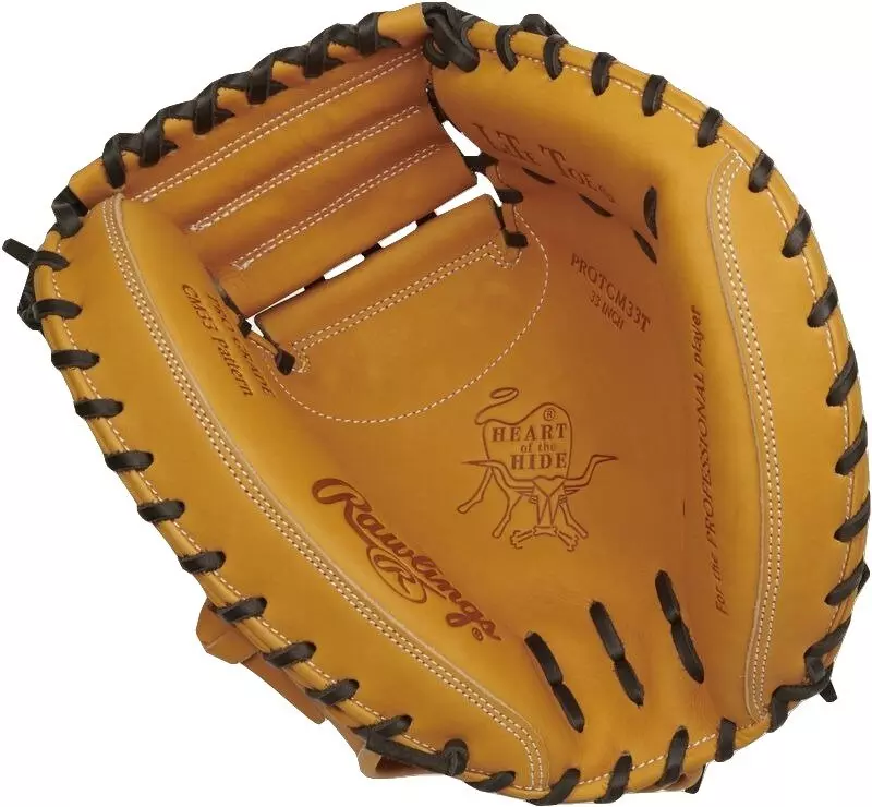 Rawlings Heart of the Hide 33" Baseball Catchers Mitt RHT - TAN/BLACK