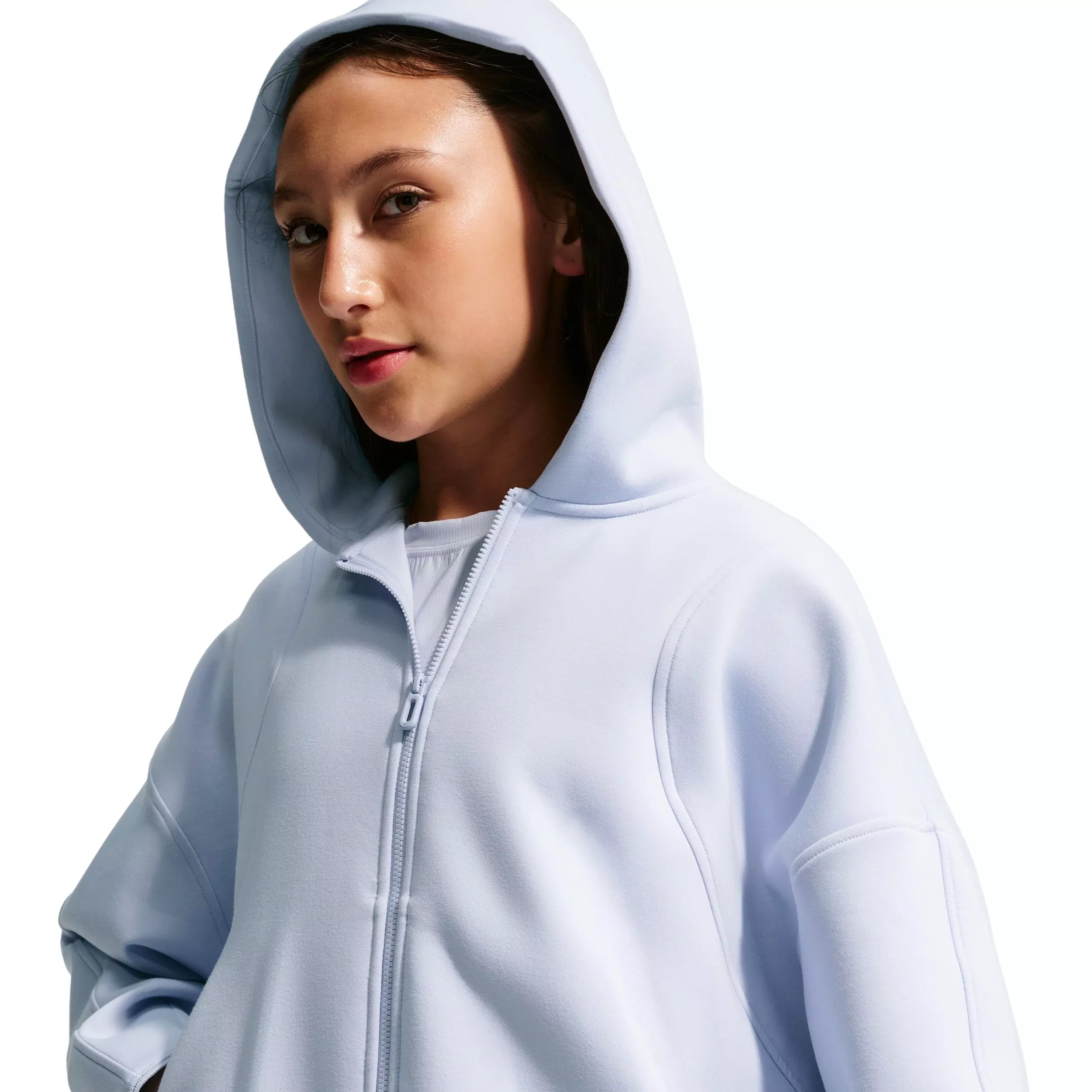 Nike Big Girls' MAVN Therma-FIT Knit Full-Zip Hooded Jacket - Grey - GREY