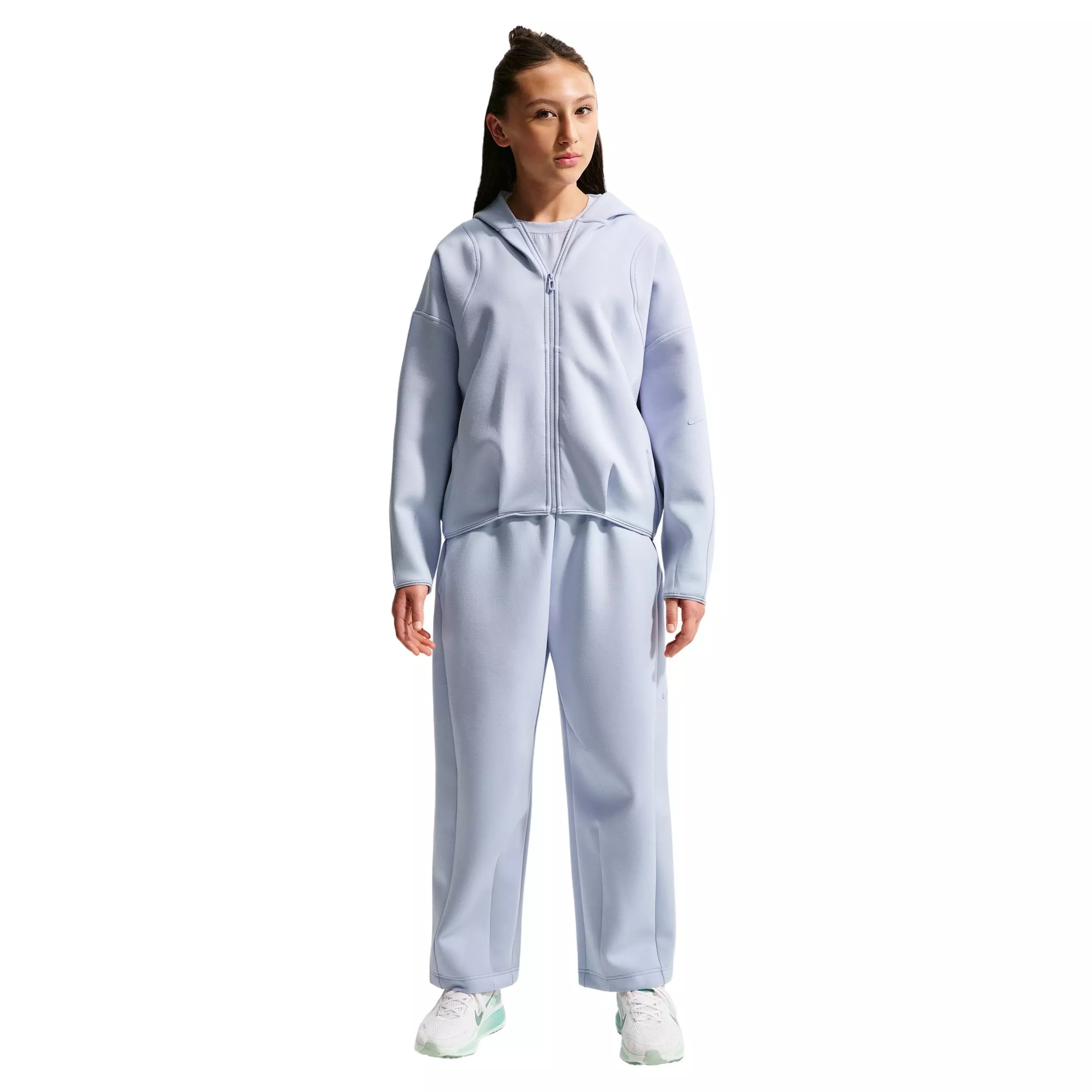 Nike Big Girls' MAVN Therma-FIT Knit Full-Zip Hooded Jacket - Grey - GREY