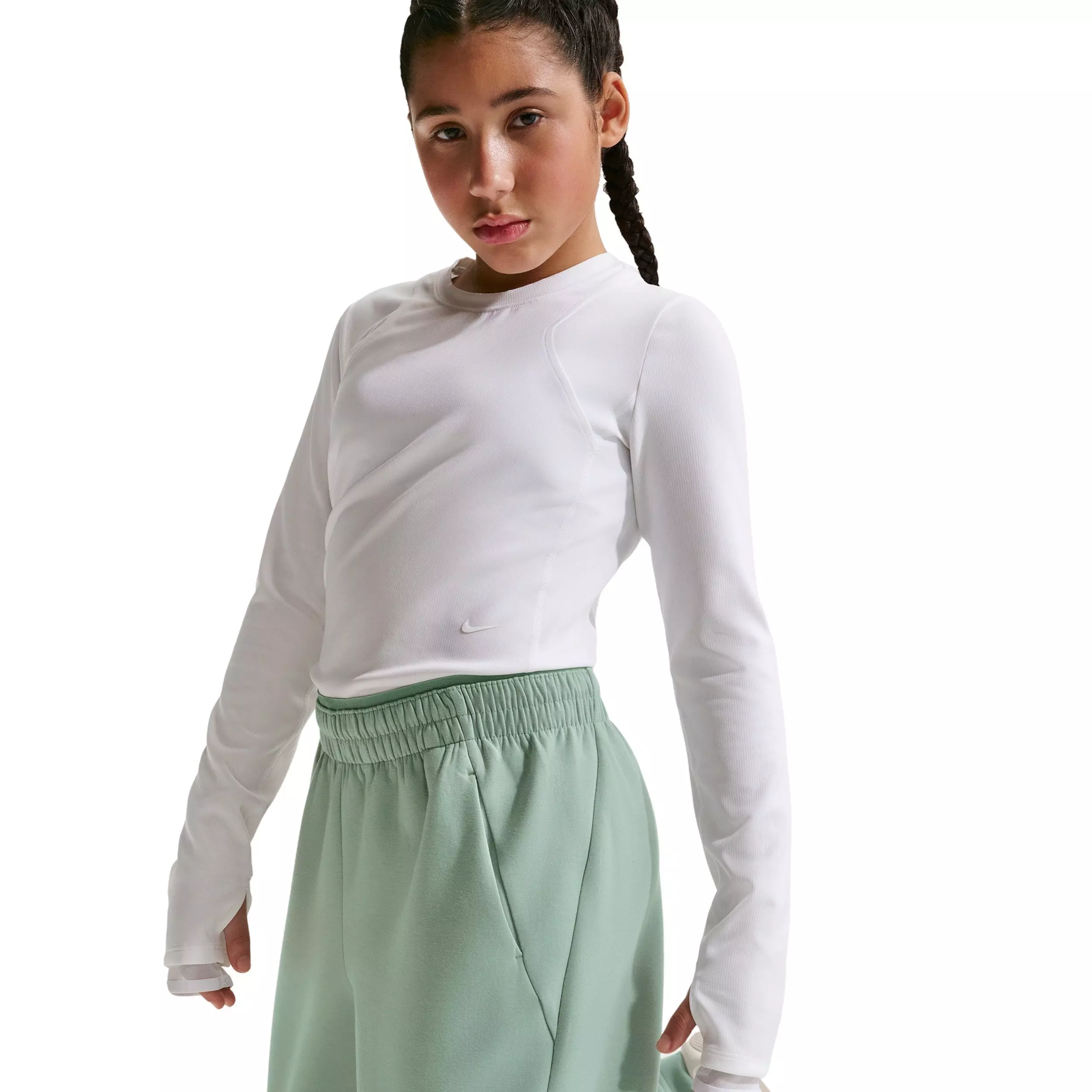 Nike Big Girls' MAVN High-Rise Therma-FIT Knit Sweatpants - Green - GREEN