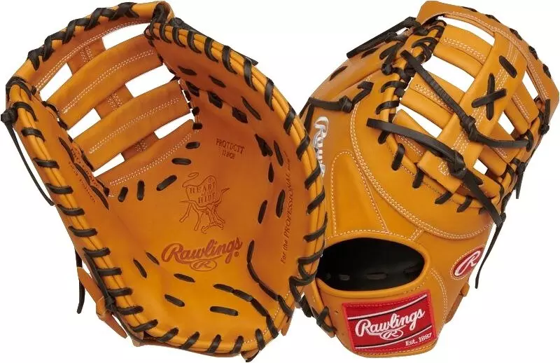Rawlings Heart of the Hide 13" First Base Baseball Mitt RHT - TAN/BLACK