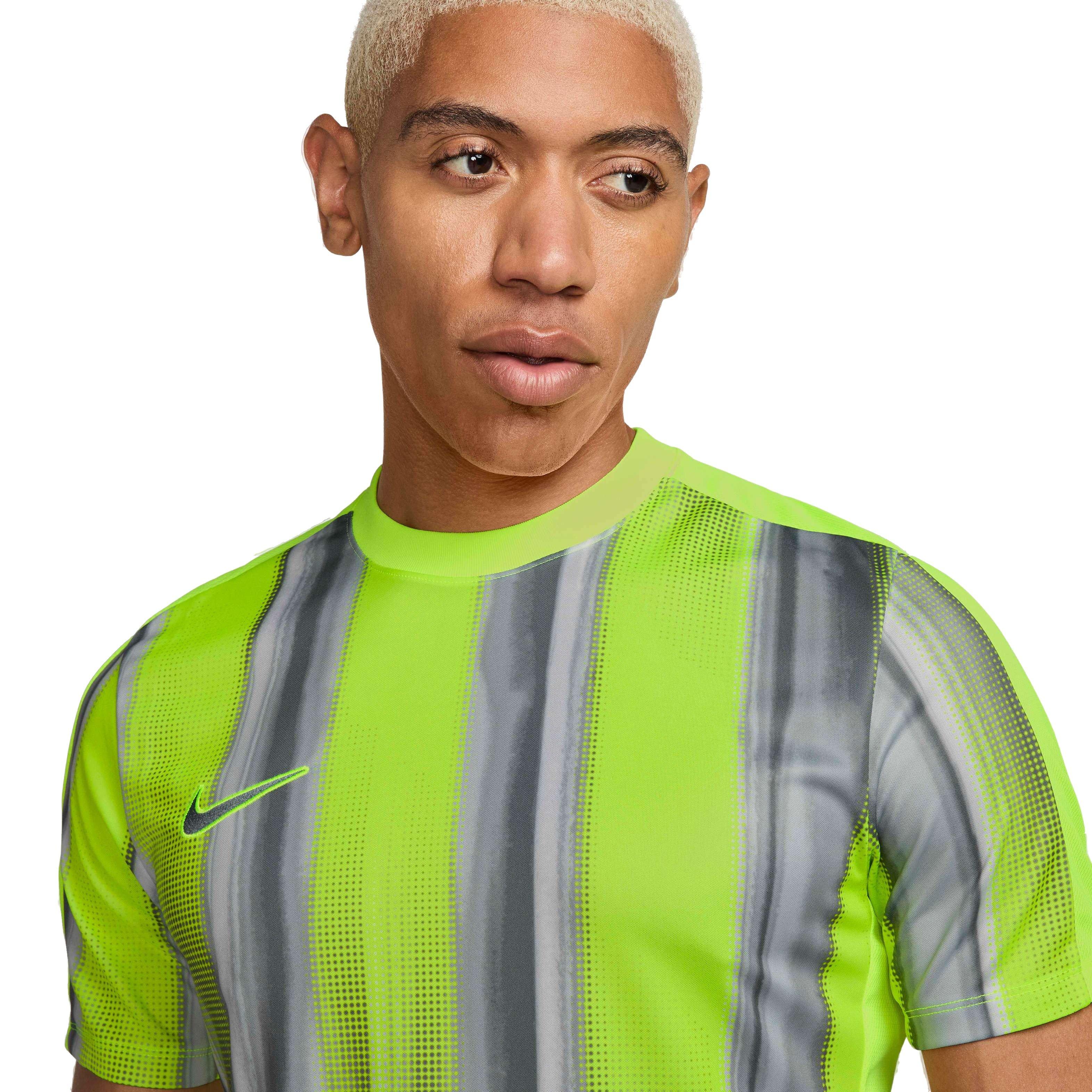 Nike Men's Dri-FIT ACD Short Sleeve Graphic Soccer Top - VOLT Thumbnail View 3