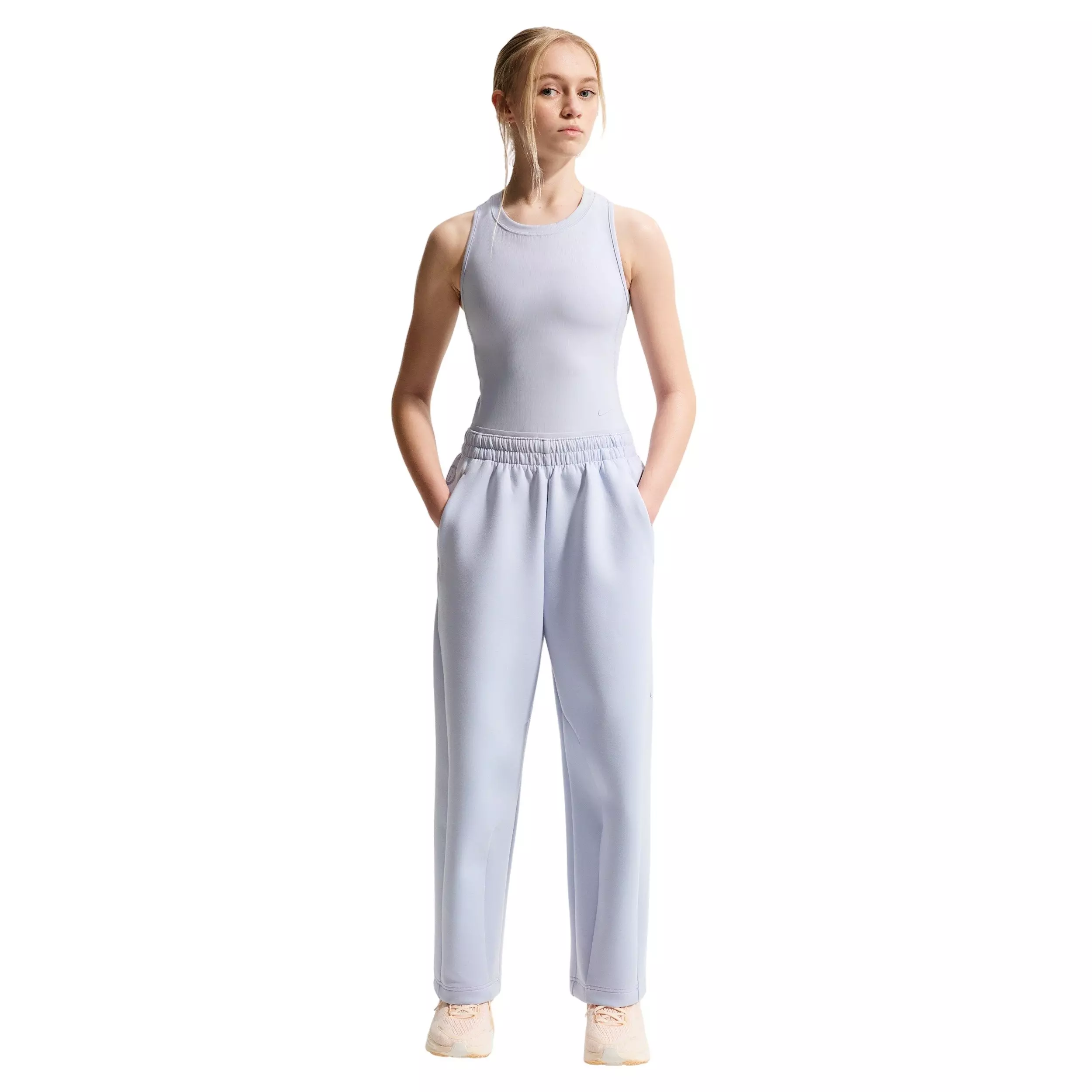 Nike Big Girls' MAVN High-Rise Therma-FIT Knit Sweatpants - Grey - GREY