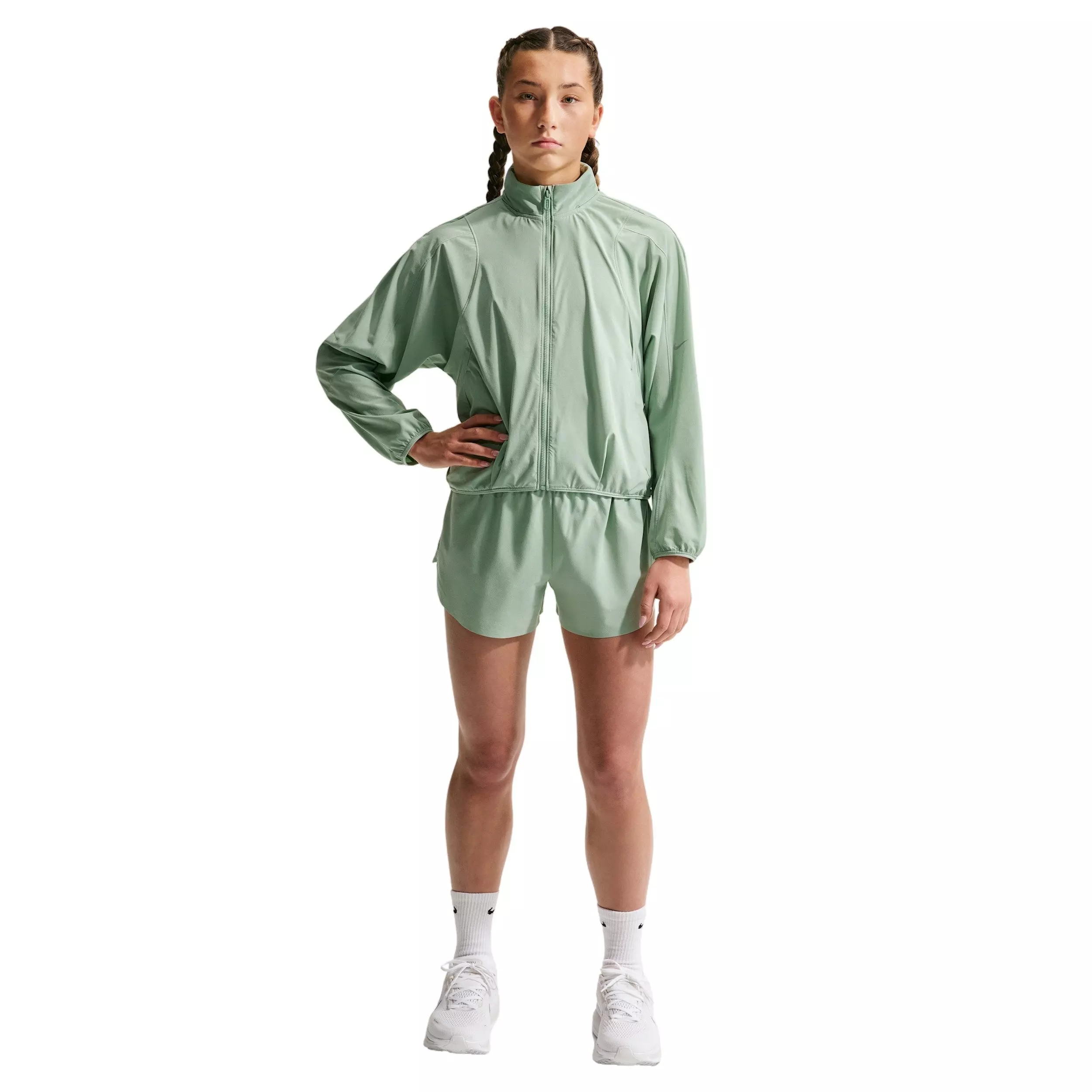 Nike Big Girls' MAVN Water Repellent UV Woven Jacket - Green - GREEN