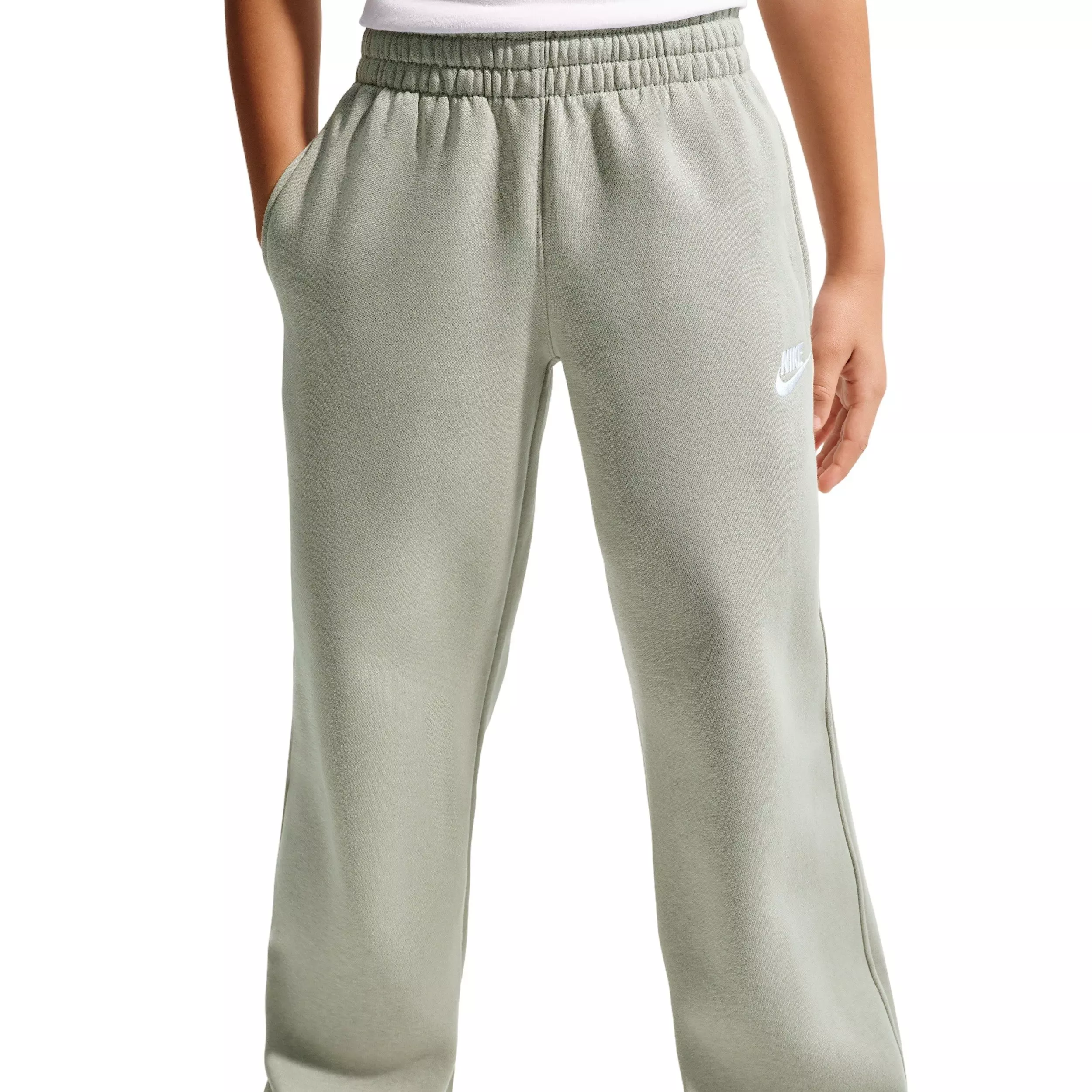 Nike Big Boys' Sportswear Loose Open-Hem Sweatpants - Light Green - LIGHT GREEN