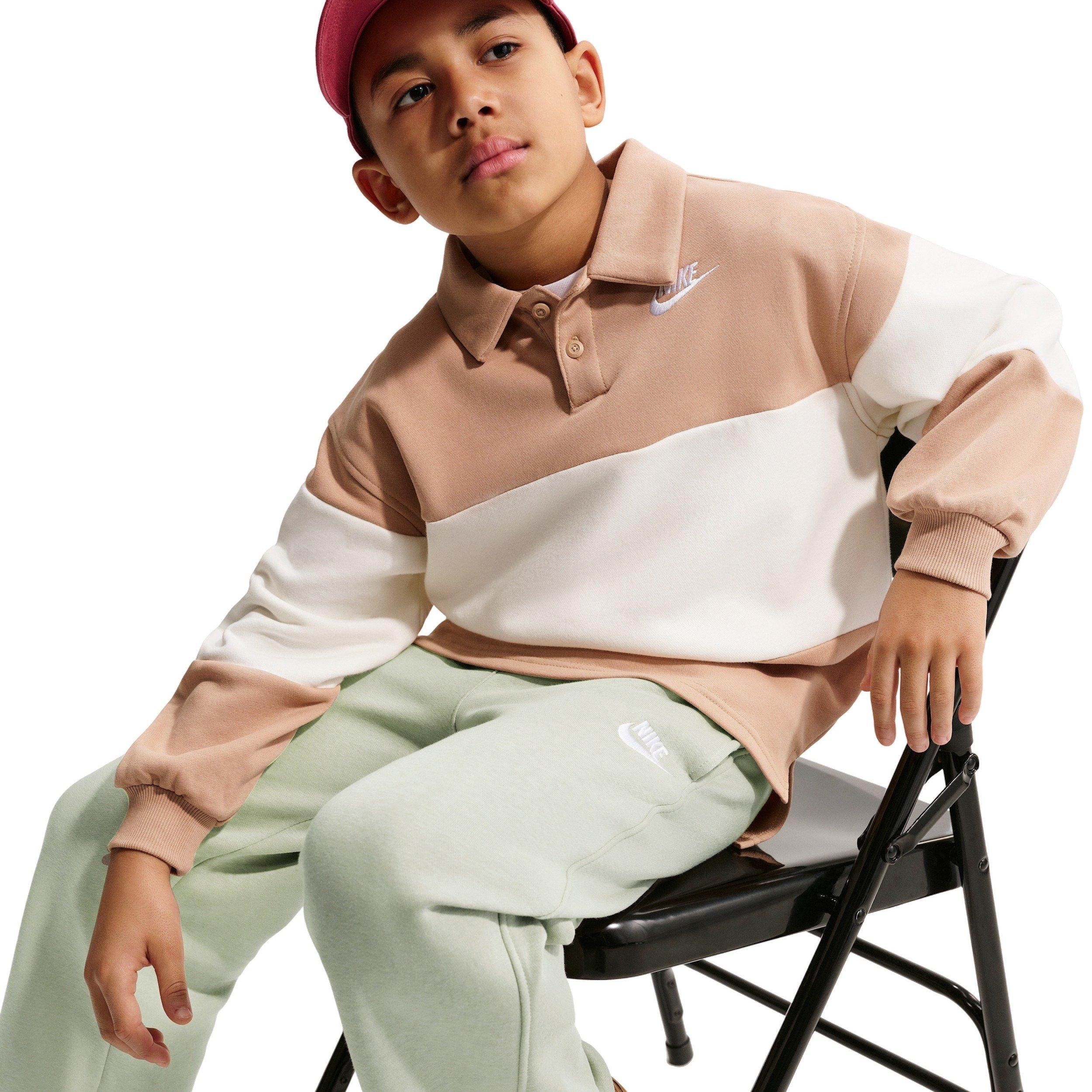 Nike Big Boys' Sportswear Loose Open-Hem Sweatpants - Light Green - LIGHT GREEN Thumbnail View 5