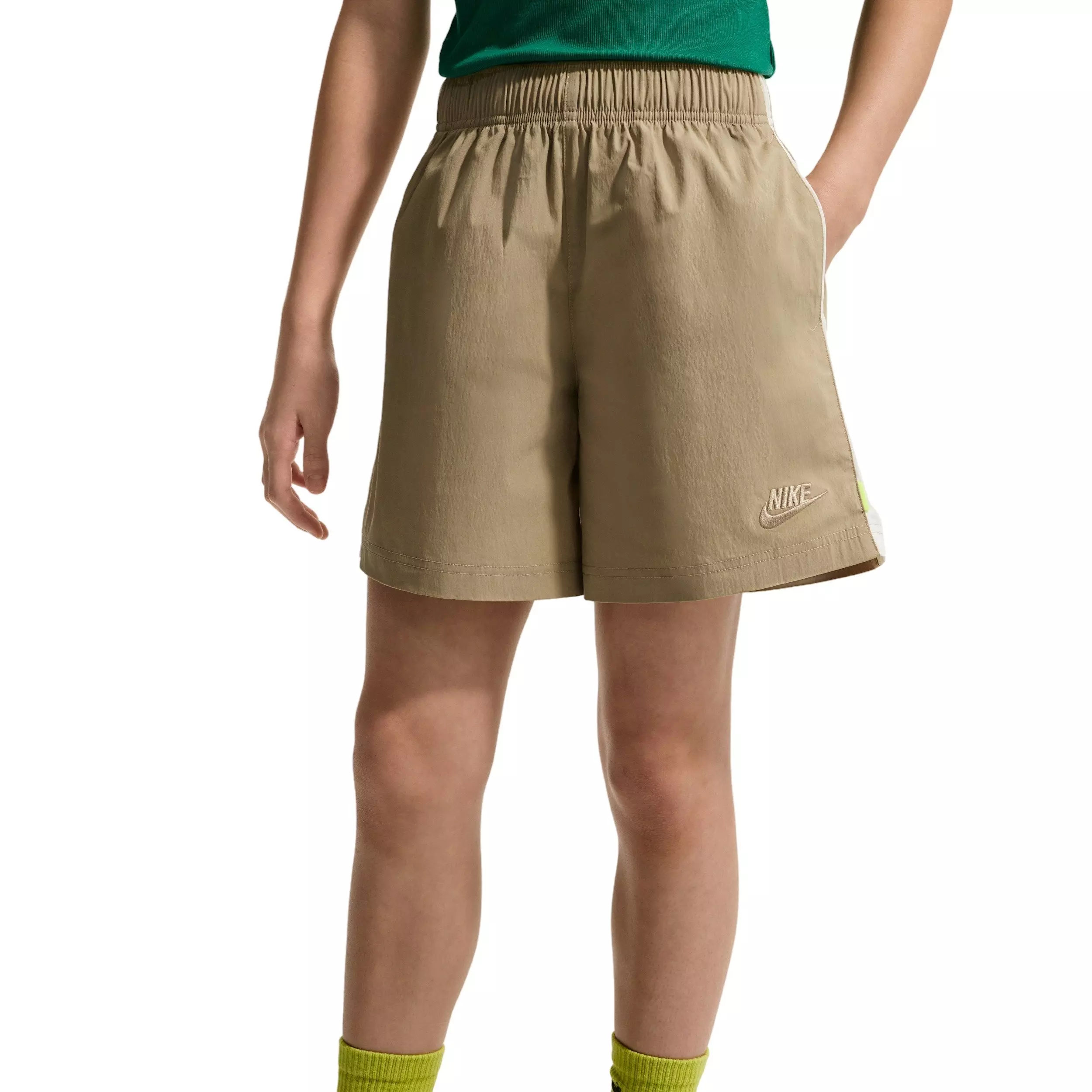 Nike Big Kids' Sportswear Woven Shorts - Beige - BEIGE