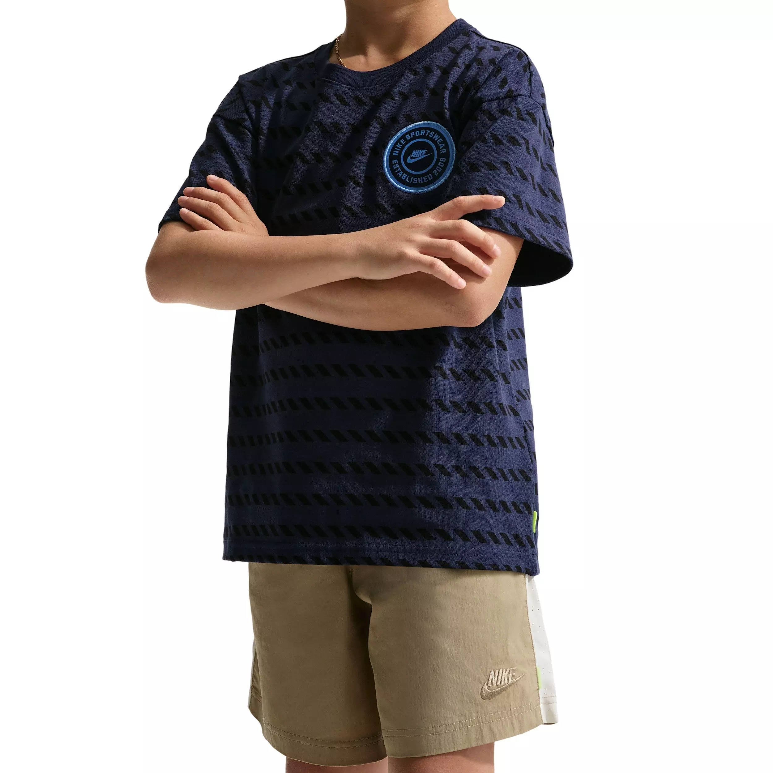 Nike Big Kids' Sportswear Woven Shorts - Beige - BEIGE