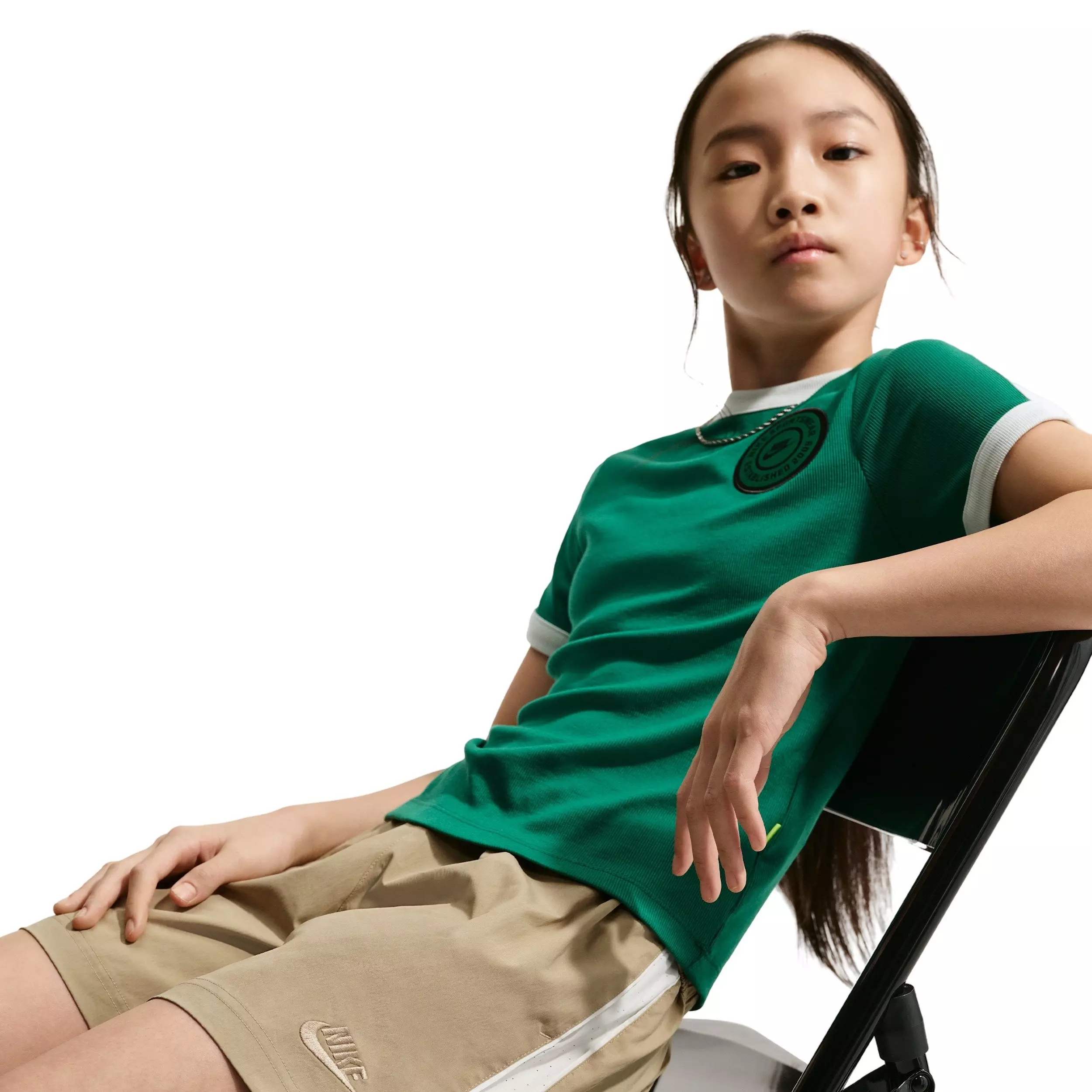 Nike Big Kids' Sportswear Woven Shorts - Beige - BEIGE