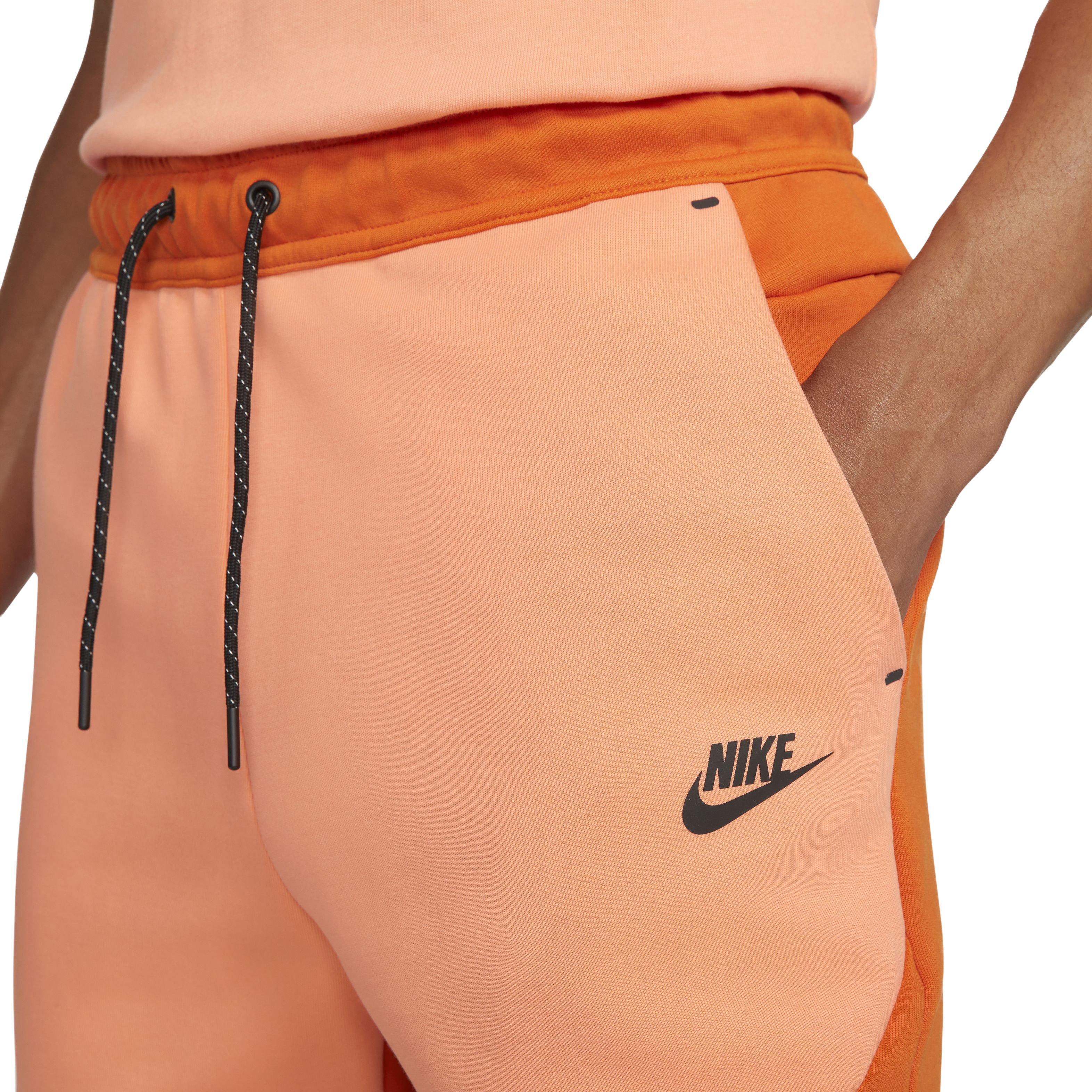 Nike Men's Sportswear Tech Fleece Joggers - ORANGE Thumbnail View 3