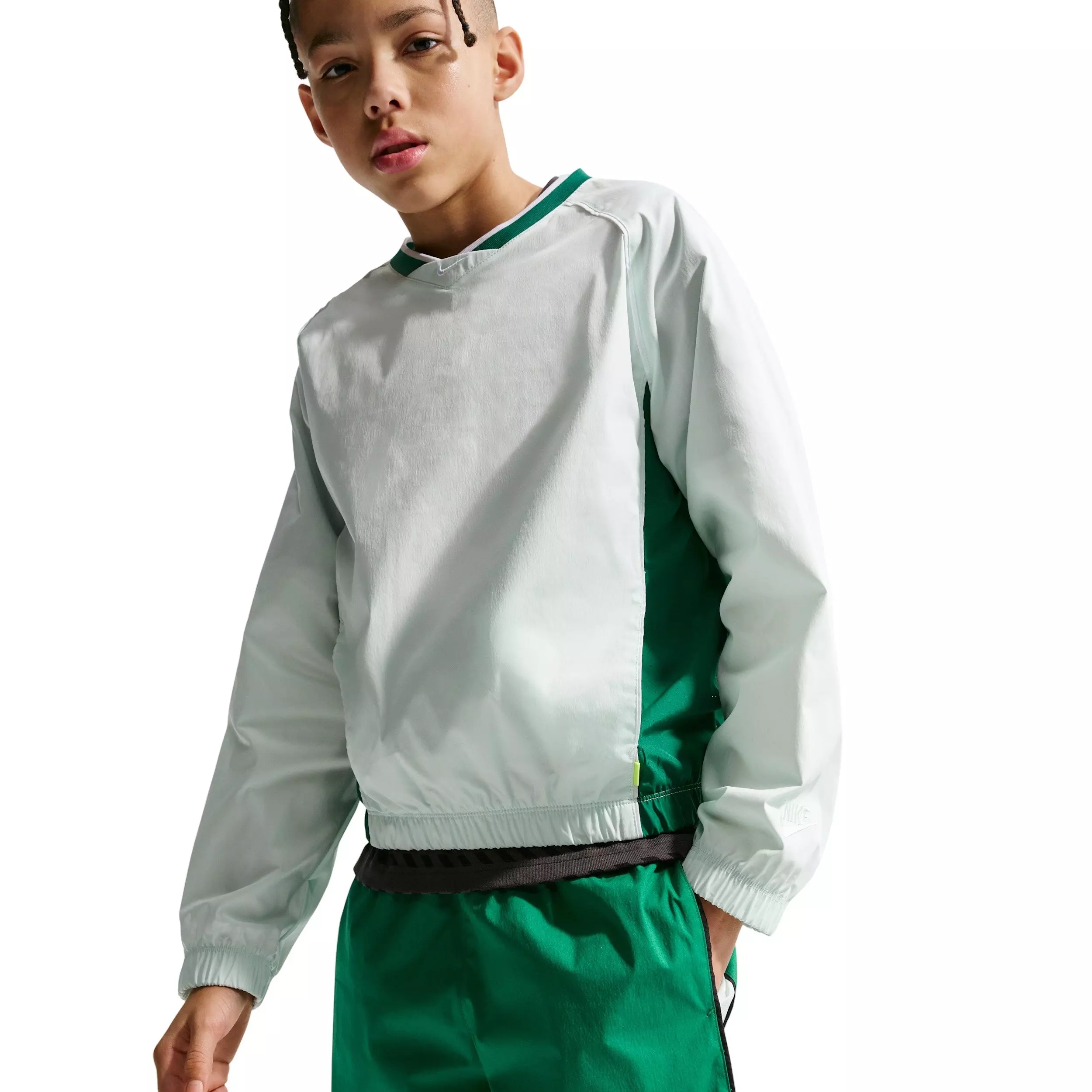 Nike Big Kids' Sportswear Woven Shorts - Green - GREEN