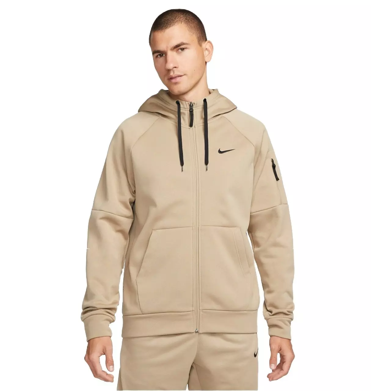Nike Men's Therma-FIT Full-Zip Fitness Jacket - Khaki - KHAKI