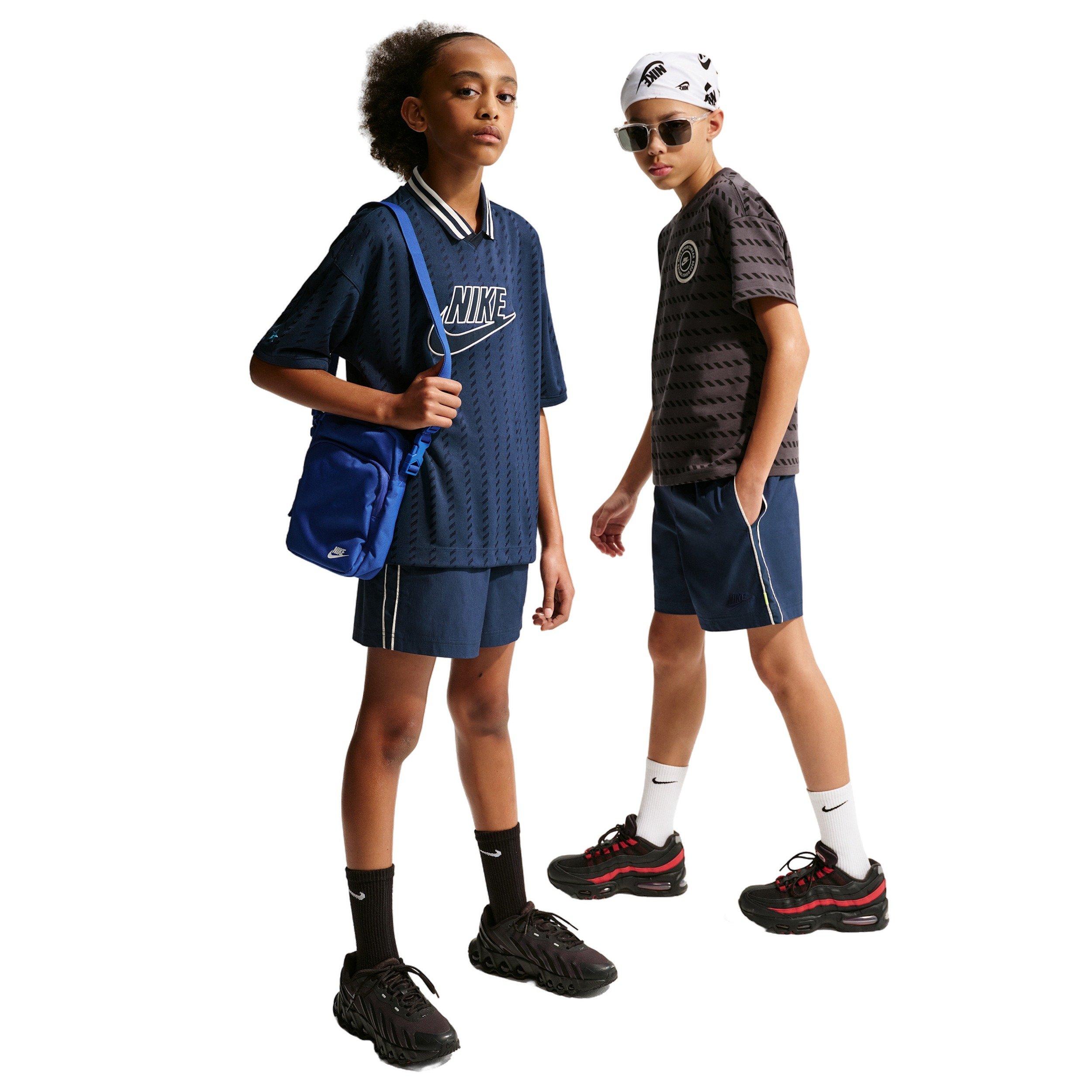 Nike Sportswear Big Kids' Navy/White Woven Shorts