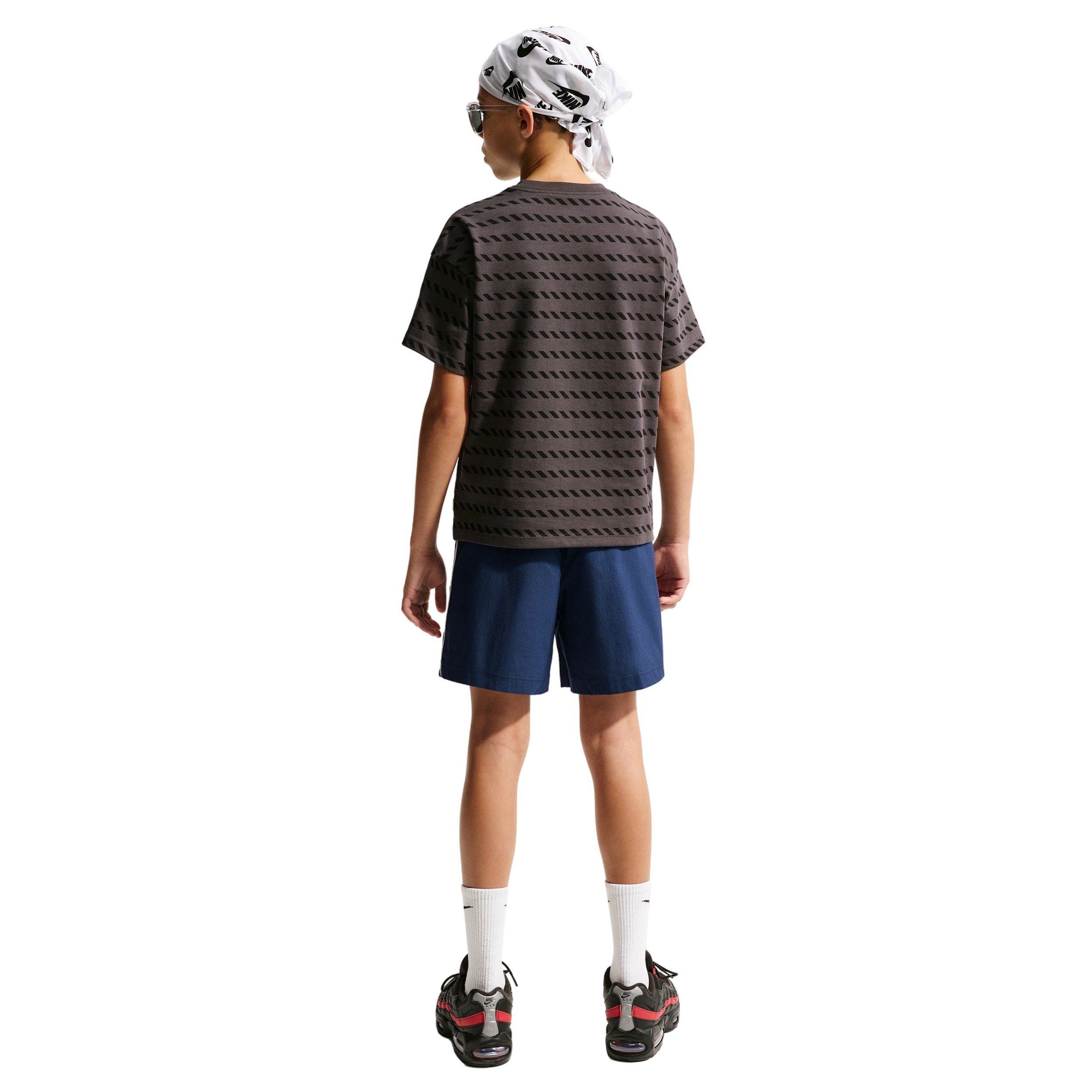 Nike Sportswear Big Kids' Navy/White Woven Shorts