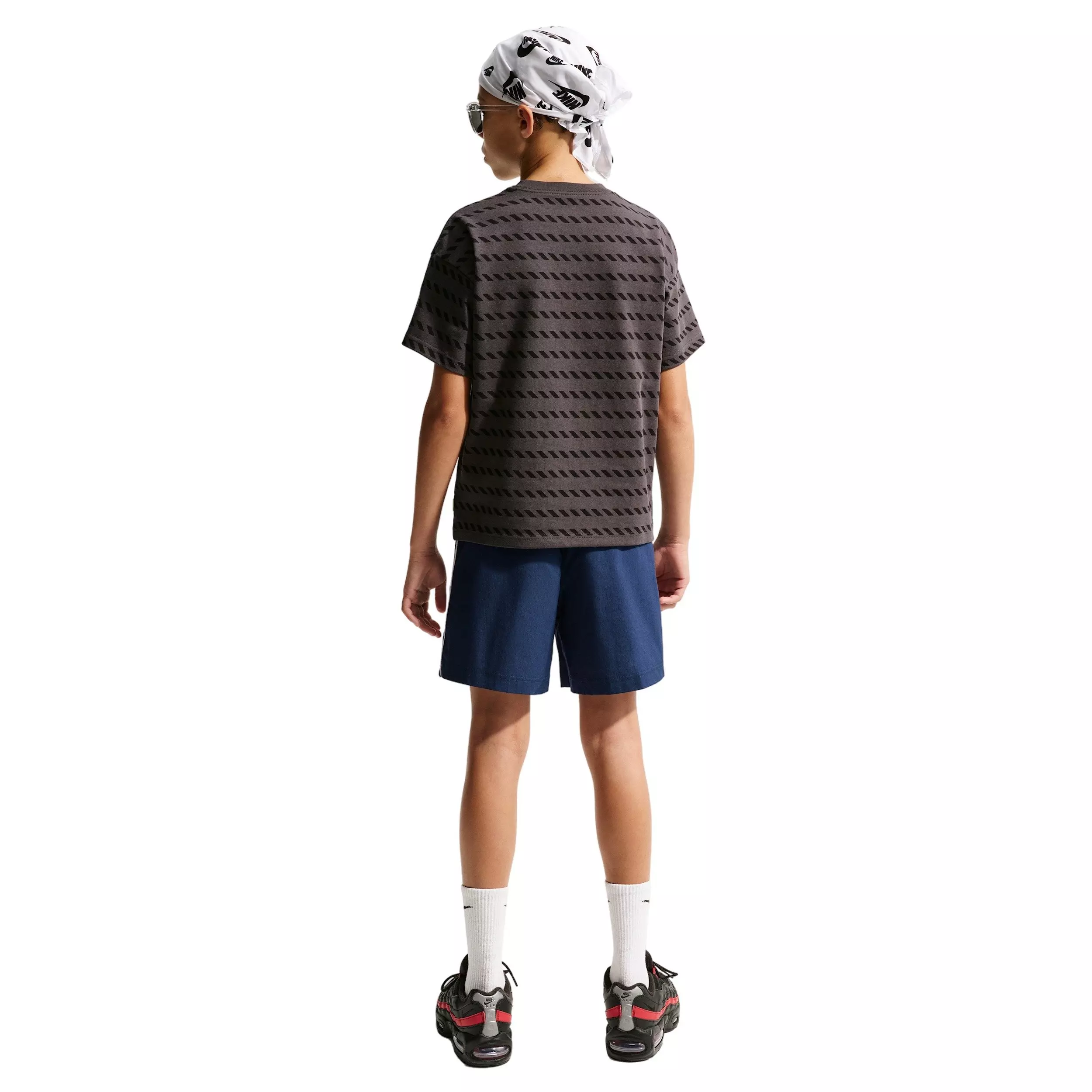 Nike Big Kids' Sportswear Woven Shorts - Navy/White - NAVY/WHITE