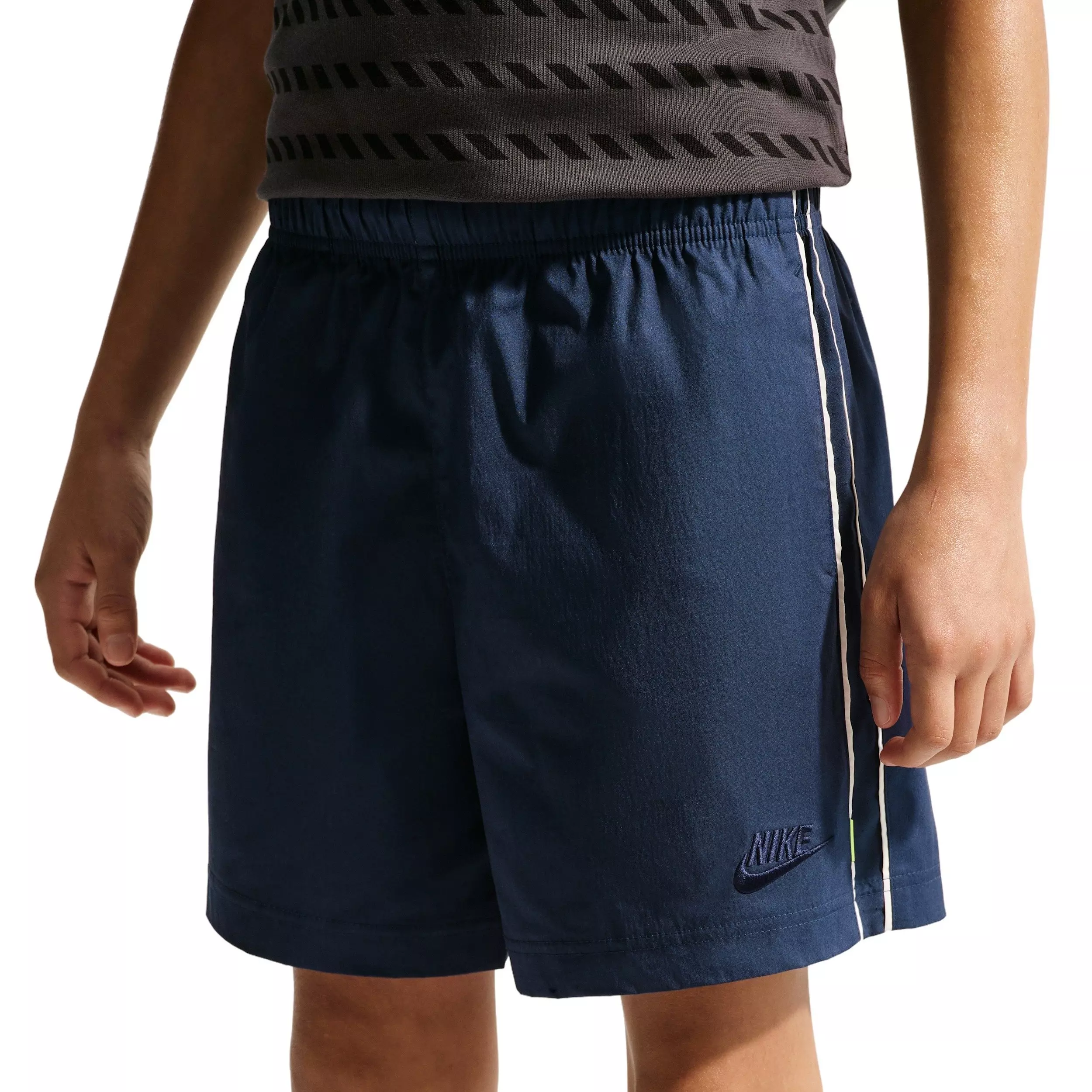 Nike Big Kids' Sportswear Woven Shorts - Navy/White - NAVY/WHITE