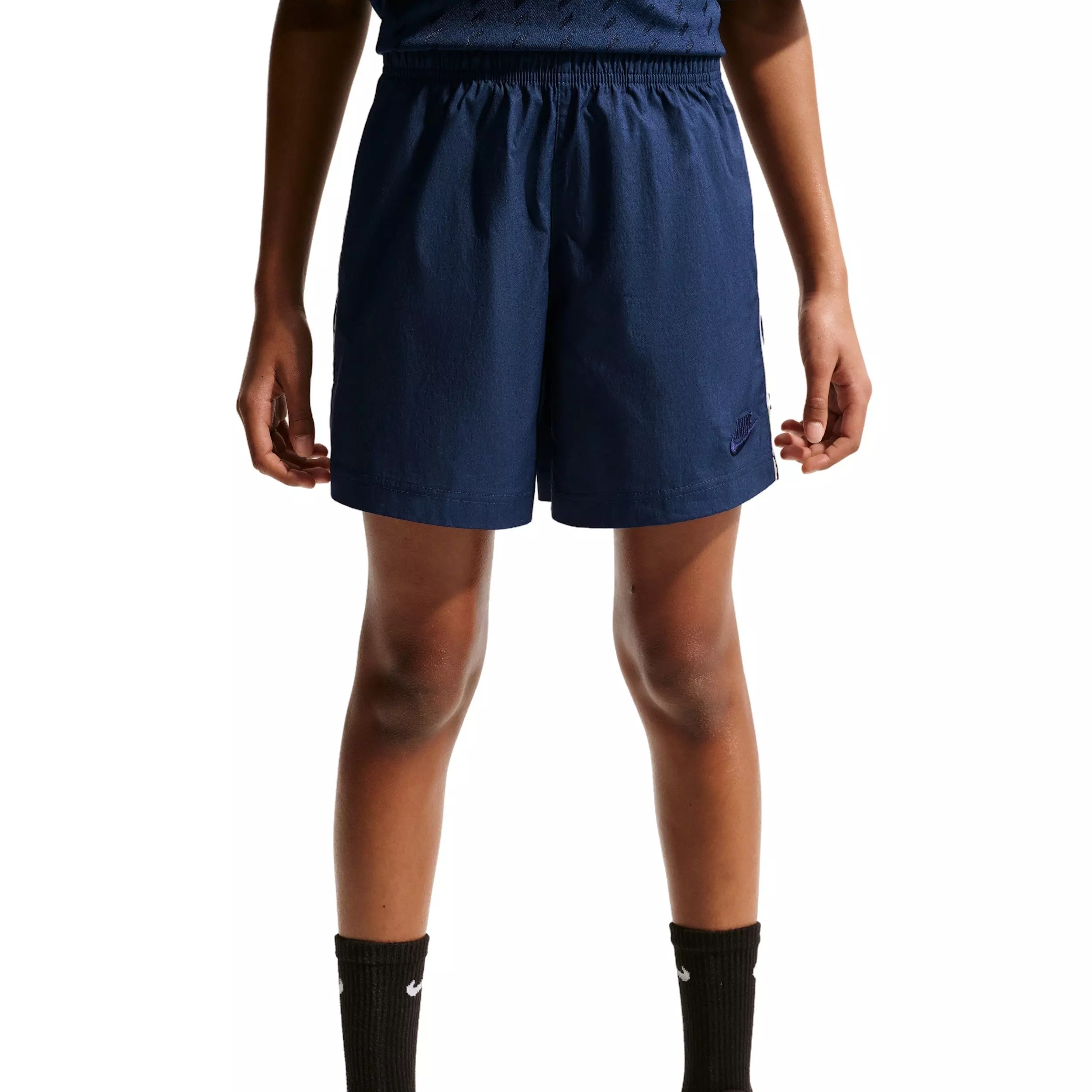 Nike Big Kids' Sportswear Woven Shorts - Navy/White - NAVY/WHITE