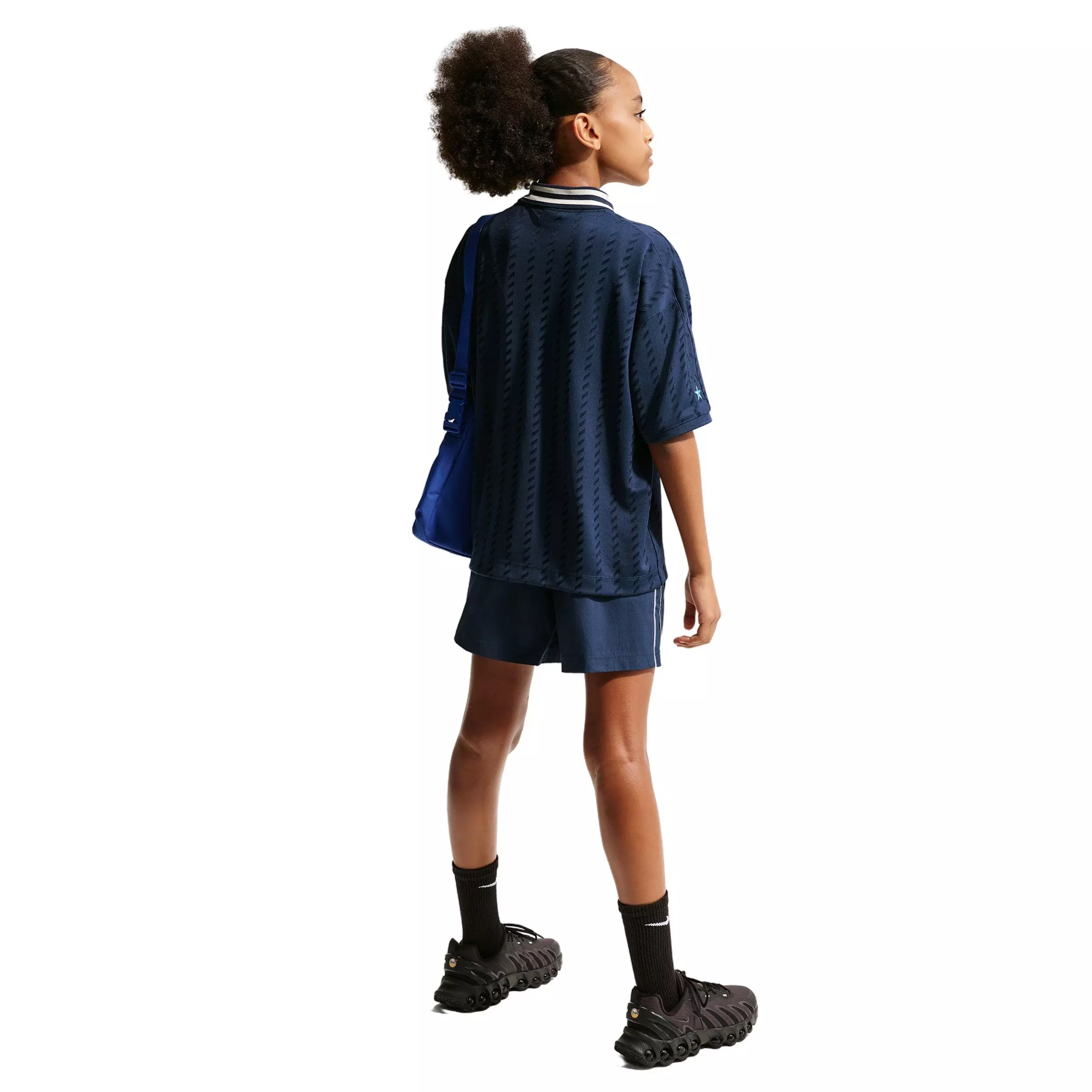 Nike Big Kids' Sportswear Woven Shorts - Navy/White - NAVY/WHITE