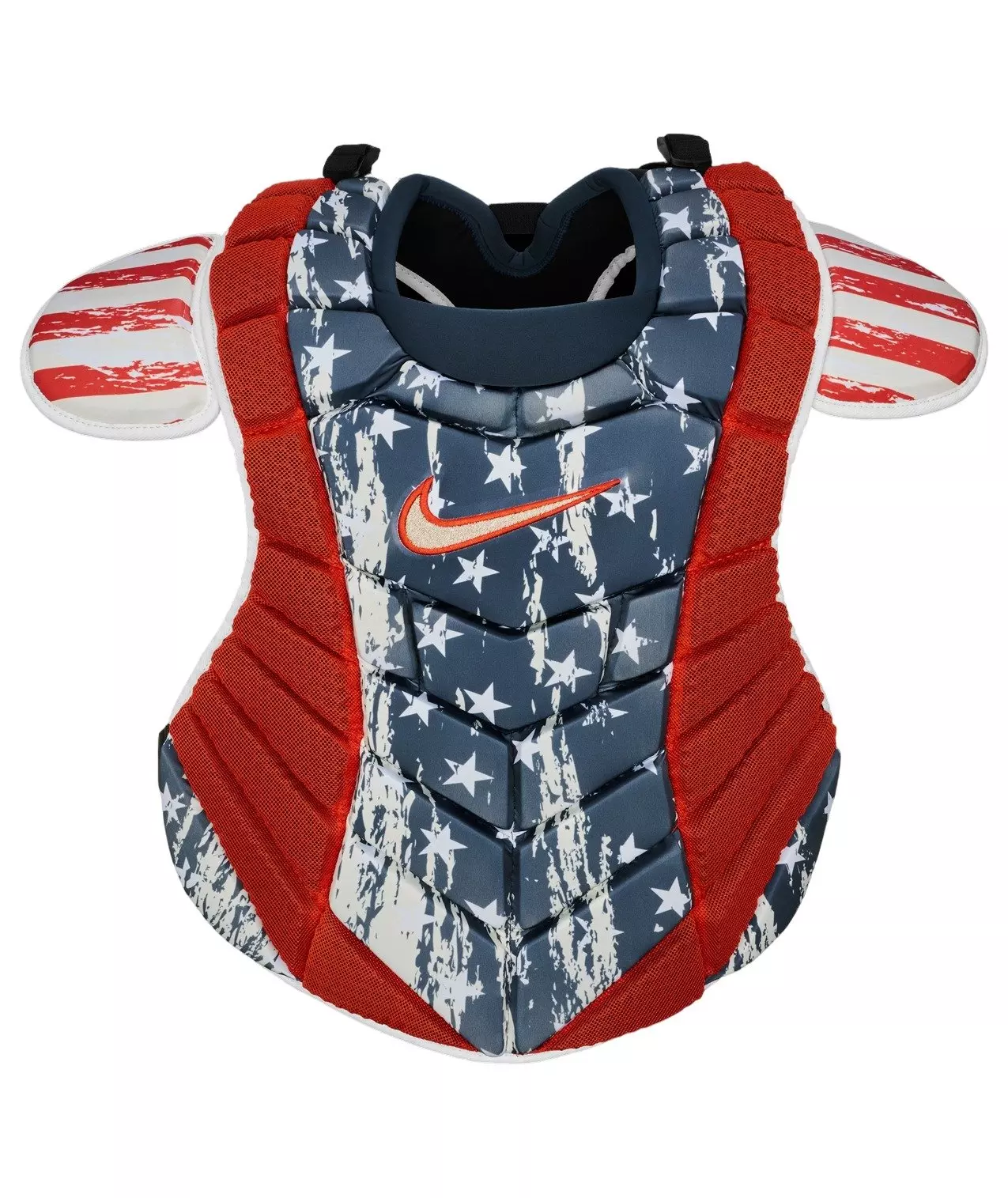 Nike Diamond Elite Baseball Chest Protector-Red/White/Blue - RED/WHITE/BLUE