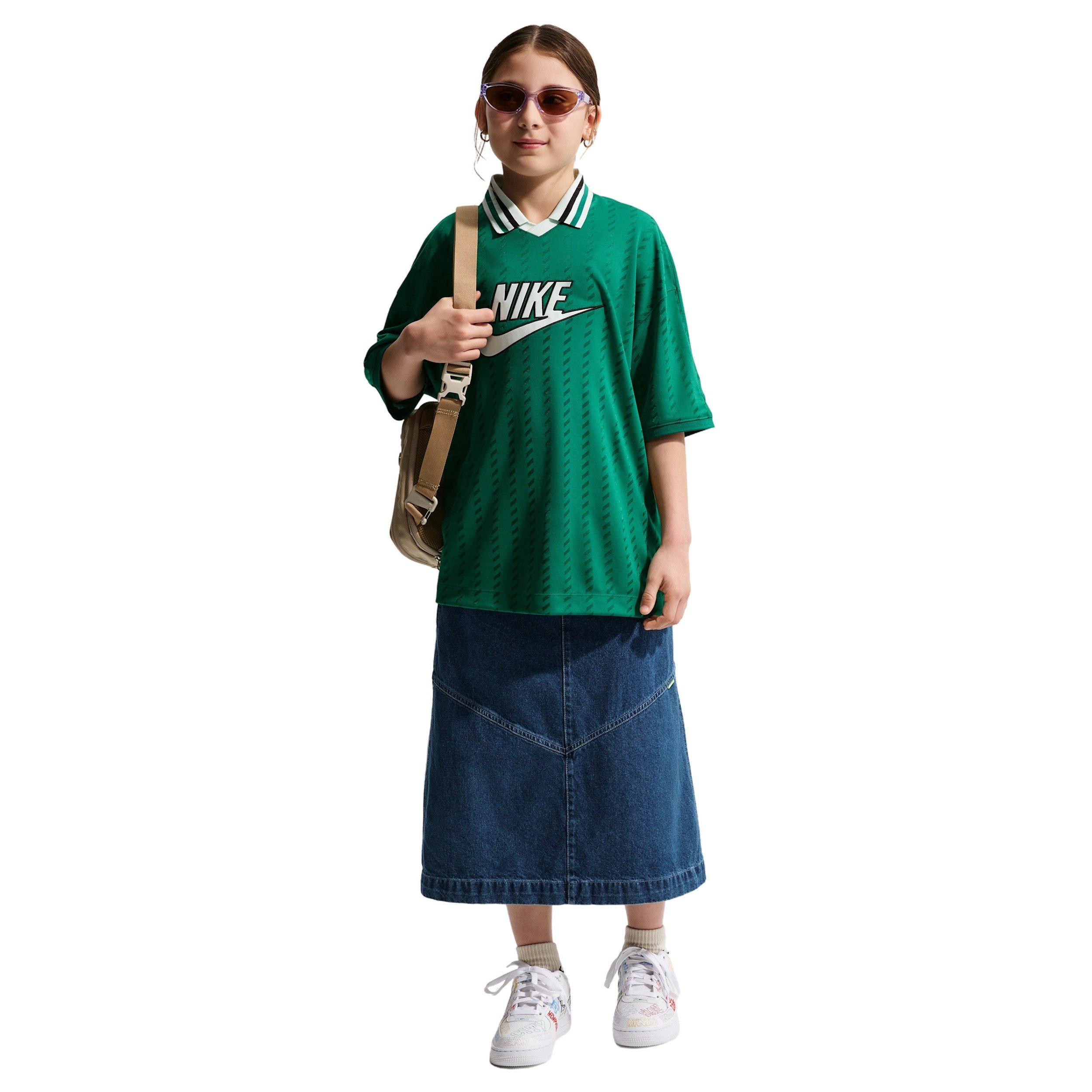 Nike Sportswear Big Girls' Navy/Blue Denim Midi Skirt