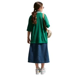 Nike Big Girls' Sportswear Denim Midi Skirt - Navy/Blue