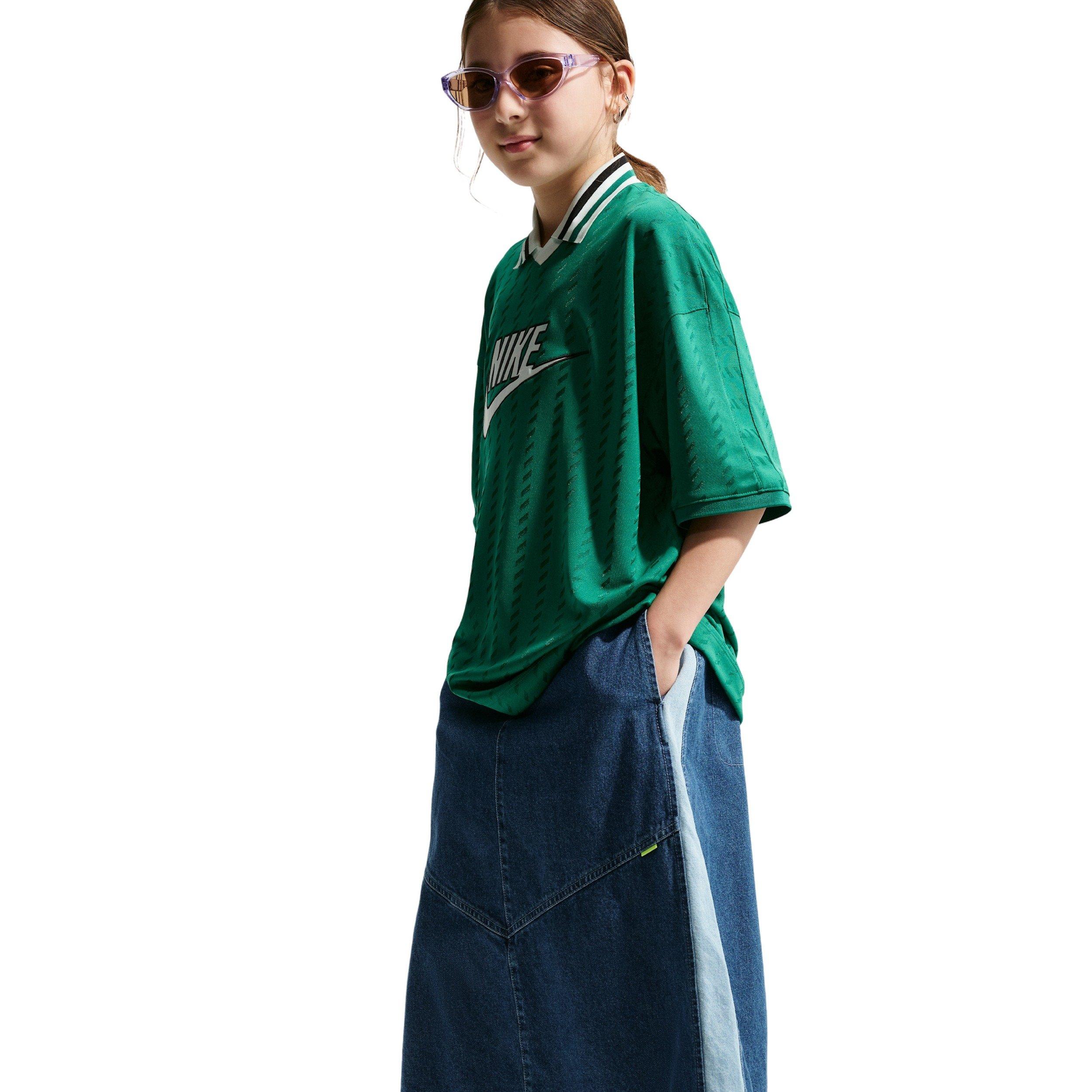 Nike Big Girls' Sportswear Denim Midi Skirt - Navy/Blue - NAVY/BLUE DENIM Thumbnail View 5