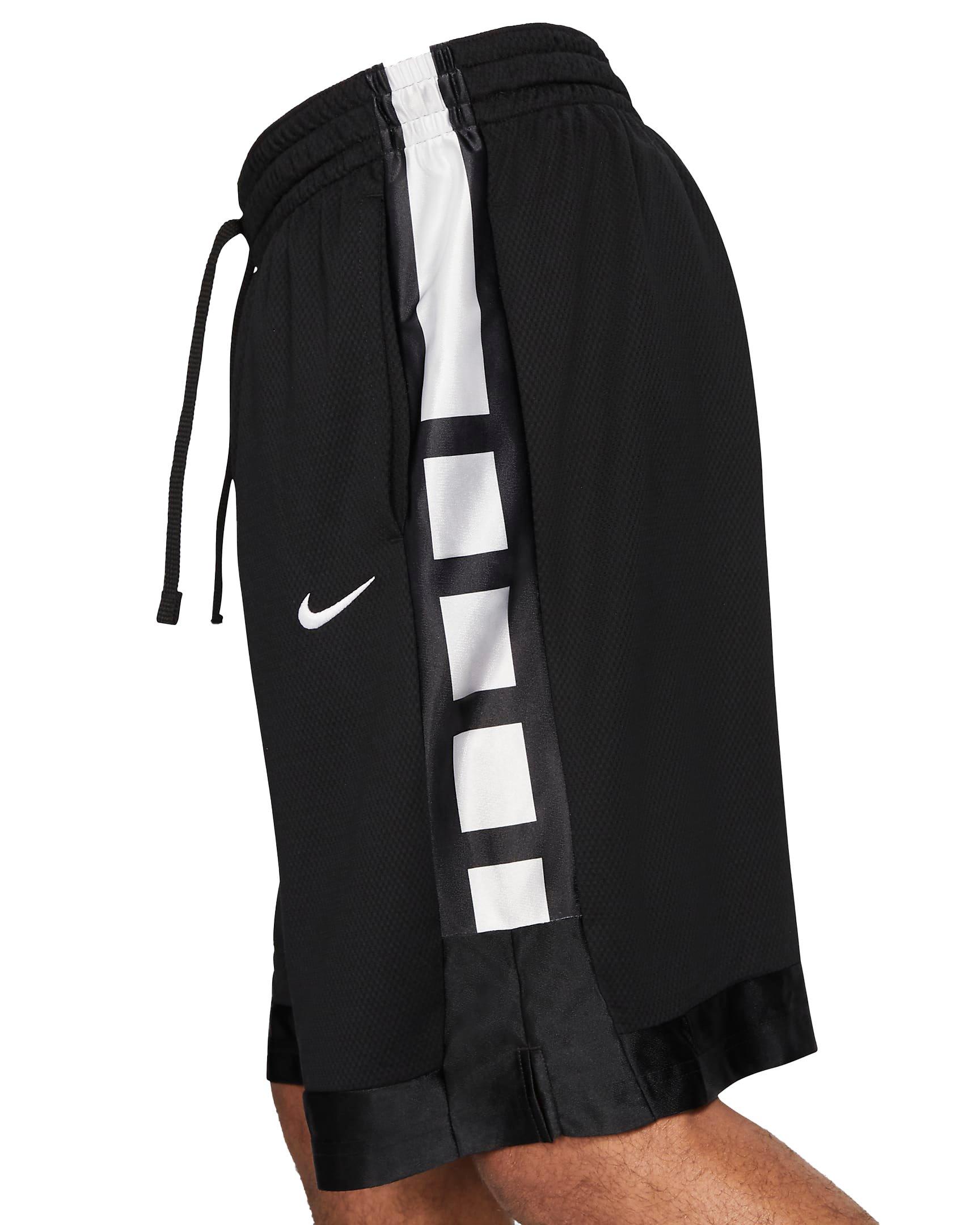 Nike Boys Dri-Fit Elite Stripe Basketball Shorts White/Black AT3072 New ...