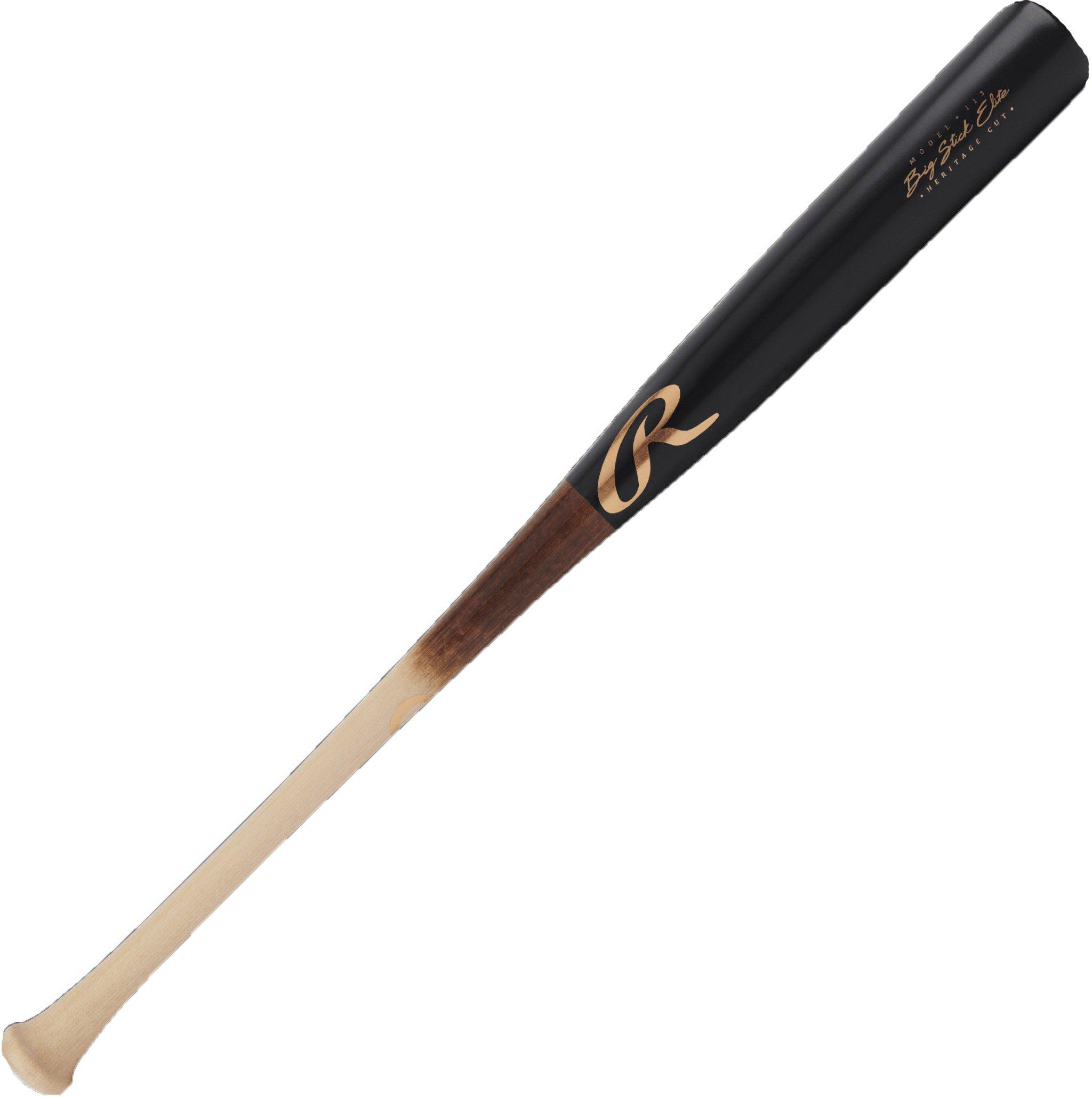 Rawlings Big Stick Elite I13 Pattern Birch Wood Bat 2024 - BLACK/BROWN Thumbnail View 1