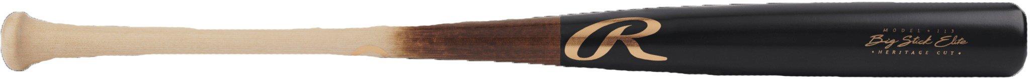 Rawlings Big Stick Elite I13 Pattern Birch Wood Bat 2024 - BLACK/BROWN Thumbnail View 2