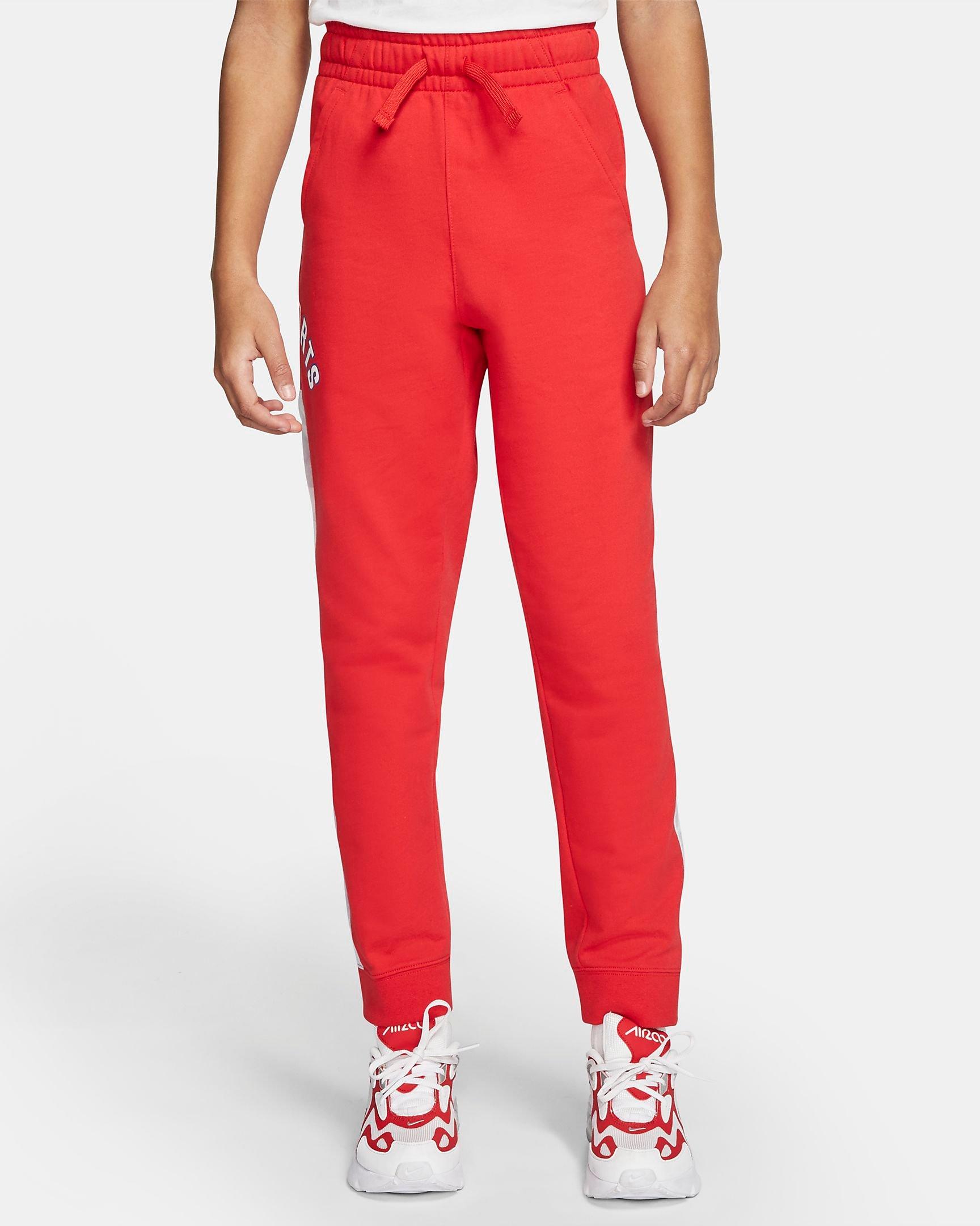 boys red nike sweatpants