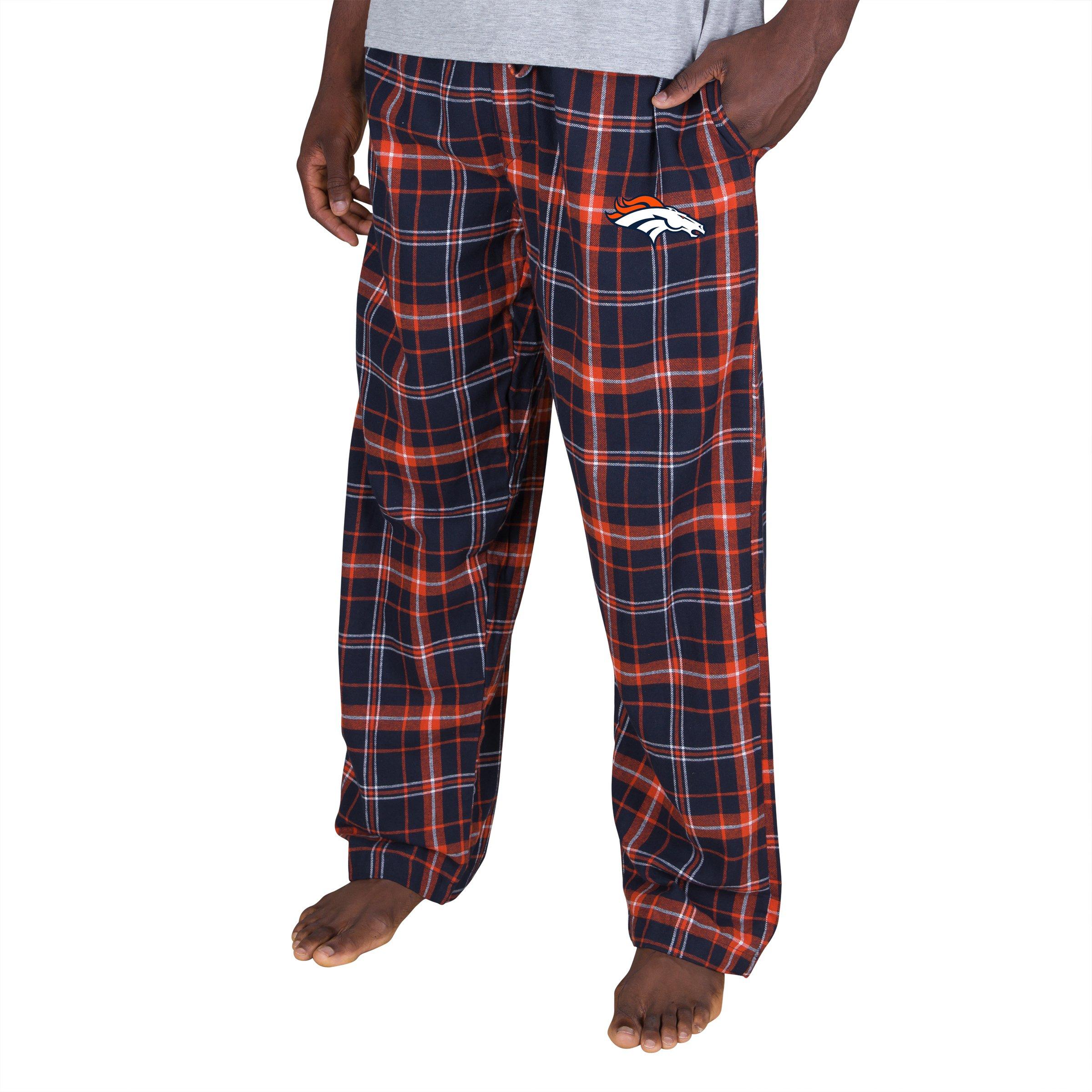 Men's Concepts Sport Navy Denver Broncos Ultimate Plaid Flannel Pajama Pants