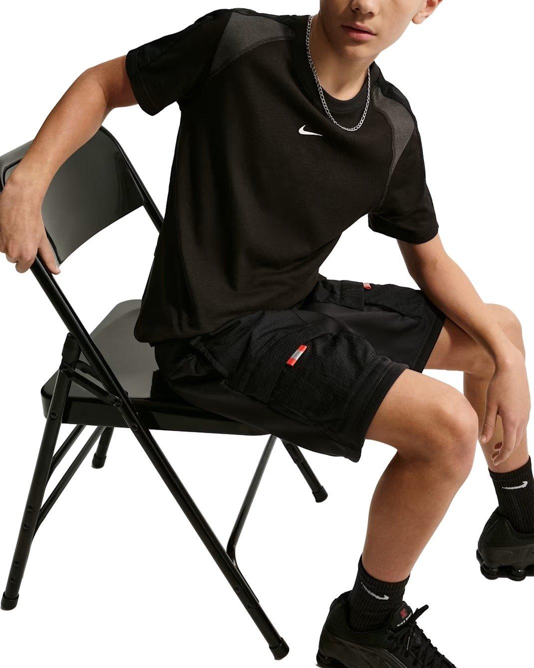 Nike Big Boys' Sportswear City Utility Shorts - Black - BLACK Thumbnail View 3