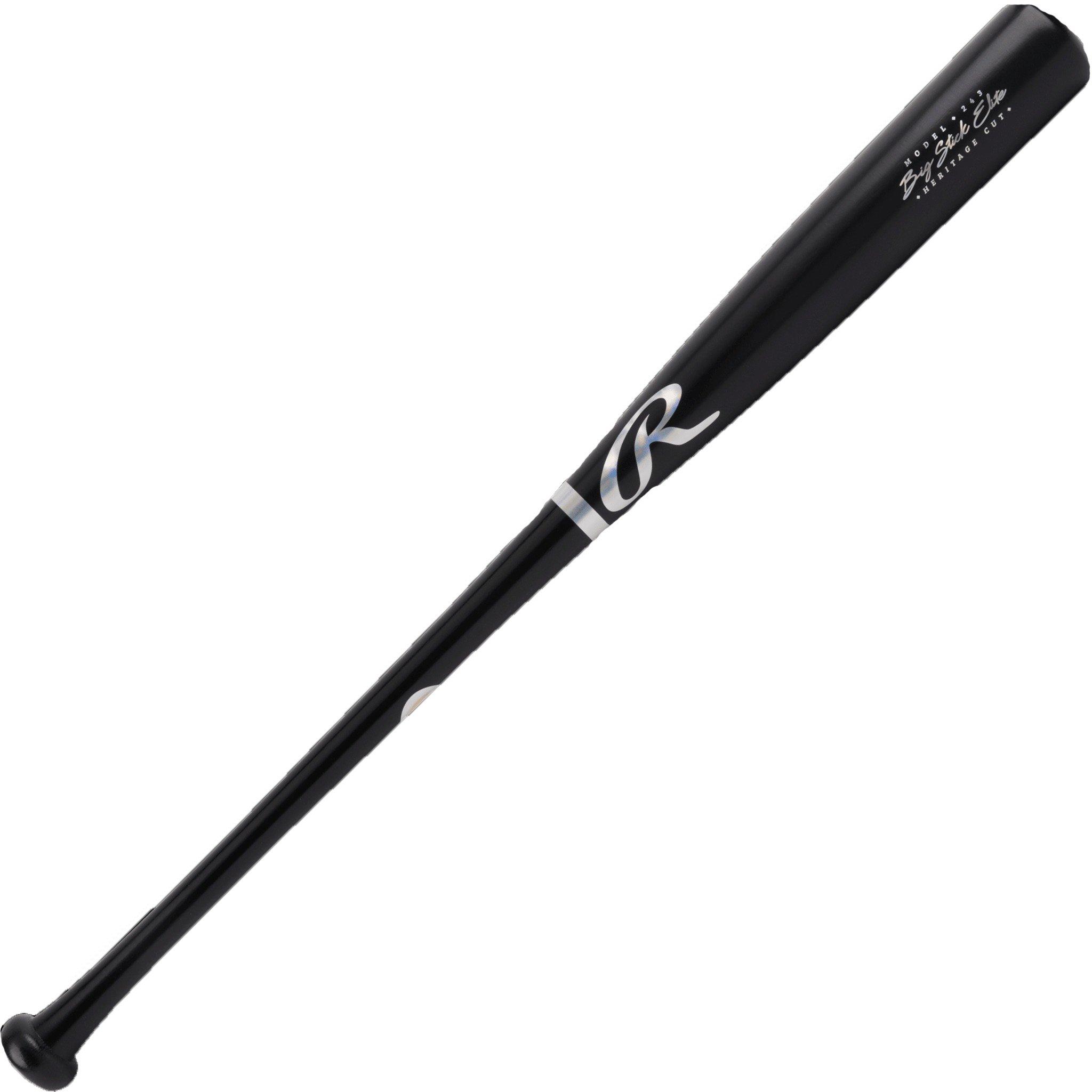 Rawlings Big Stick Elite 243 Pattern Maple Wood Bat 2024 - BLACK Thumbnail View 1
