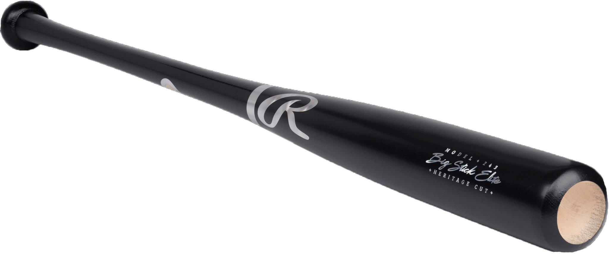 Rawlings Big Stick Elite 243 Pattern Maple Wood Bat 2024 - BLACK Thumbnail View 3