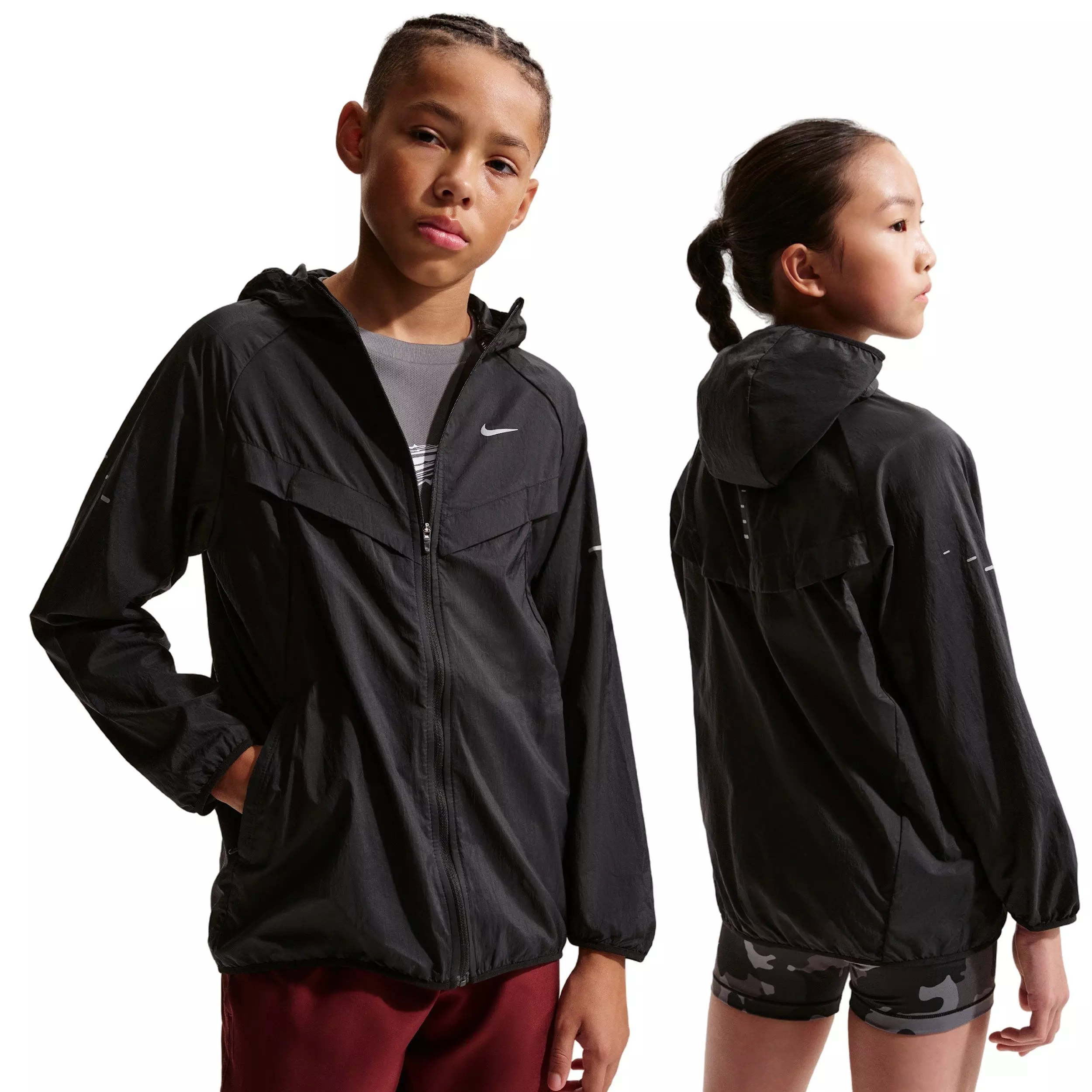 Nike Big Kids' Stride Repel UV Training Jacket - Black - BLACK