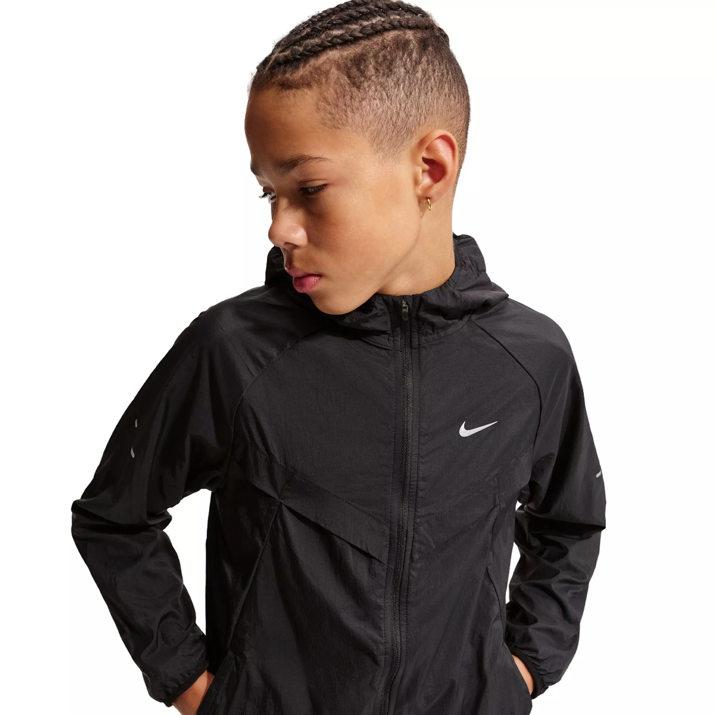 Nike Big Kids' Stride Repel UV Training Jacket - Black - BLACK