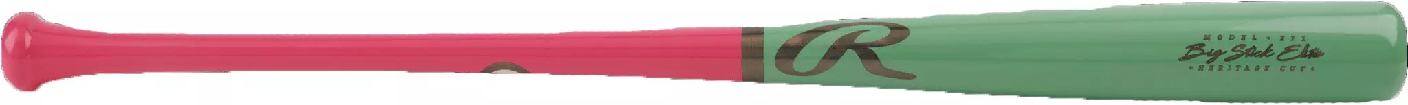 Rawlings Big Stick Elite 271 Pattern Maple Wood Bat 2024 - GREEN/PINK
