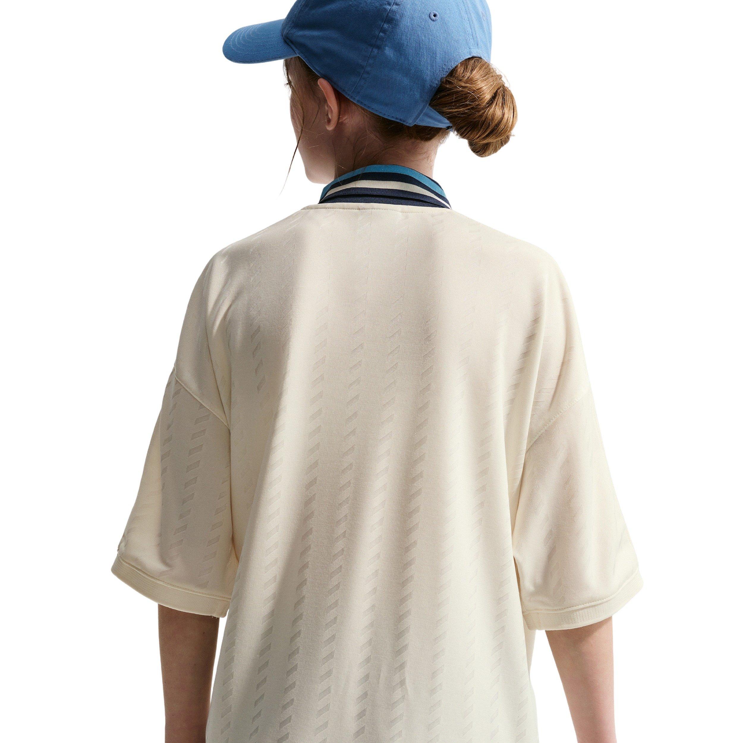 Nike Sportswear Big Kids' Beige/Navy Short Sleeve Jersey