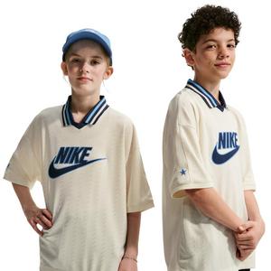 Nike Big Kids' Sportswear Short Sleeve Jersey - Beige/Navy