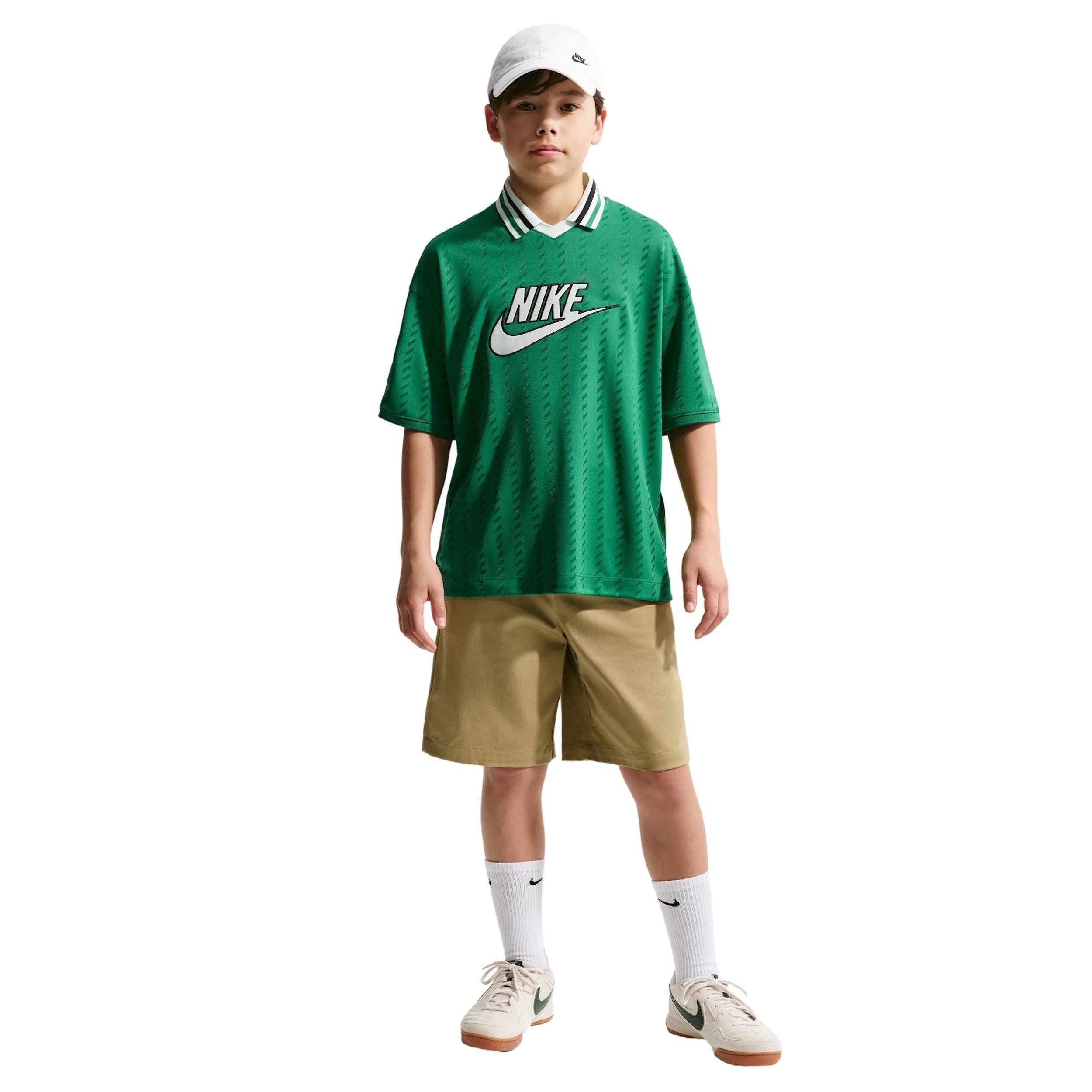 Nike Big Kids' Sportswear Short Sleeve Jersey - Green - GREEN Thumbnail View 7
