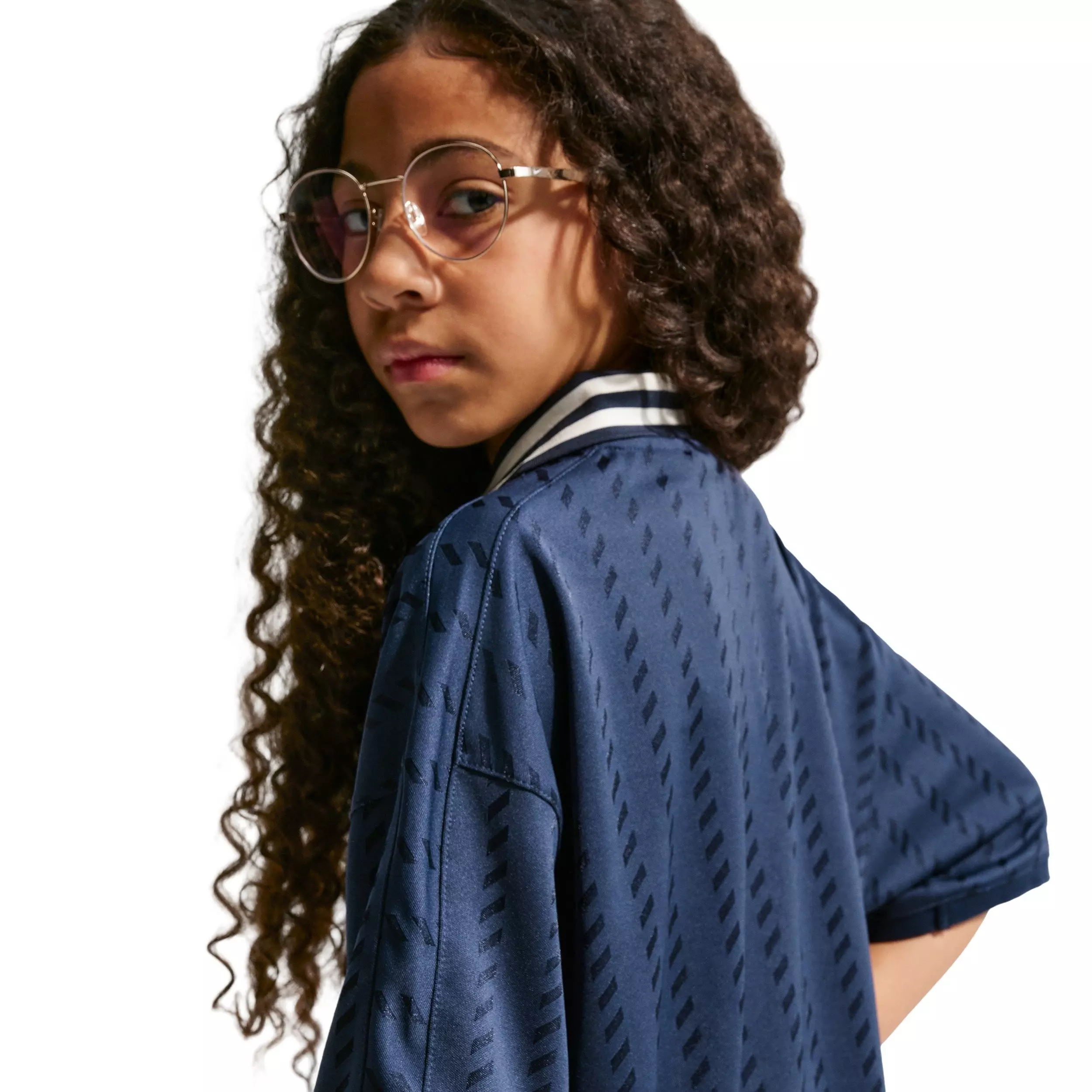 Nike Big Kids' Sportswear Short Sleeve Jersey - Navy/White - NAVY/WHTIE