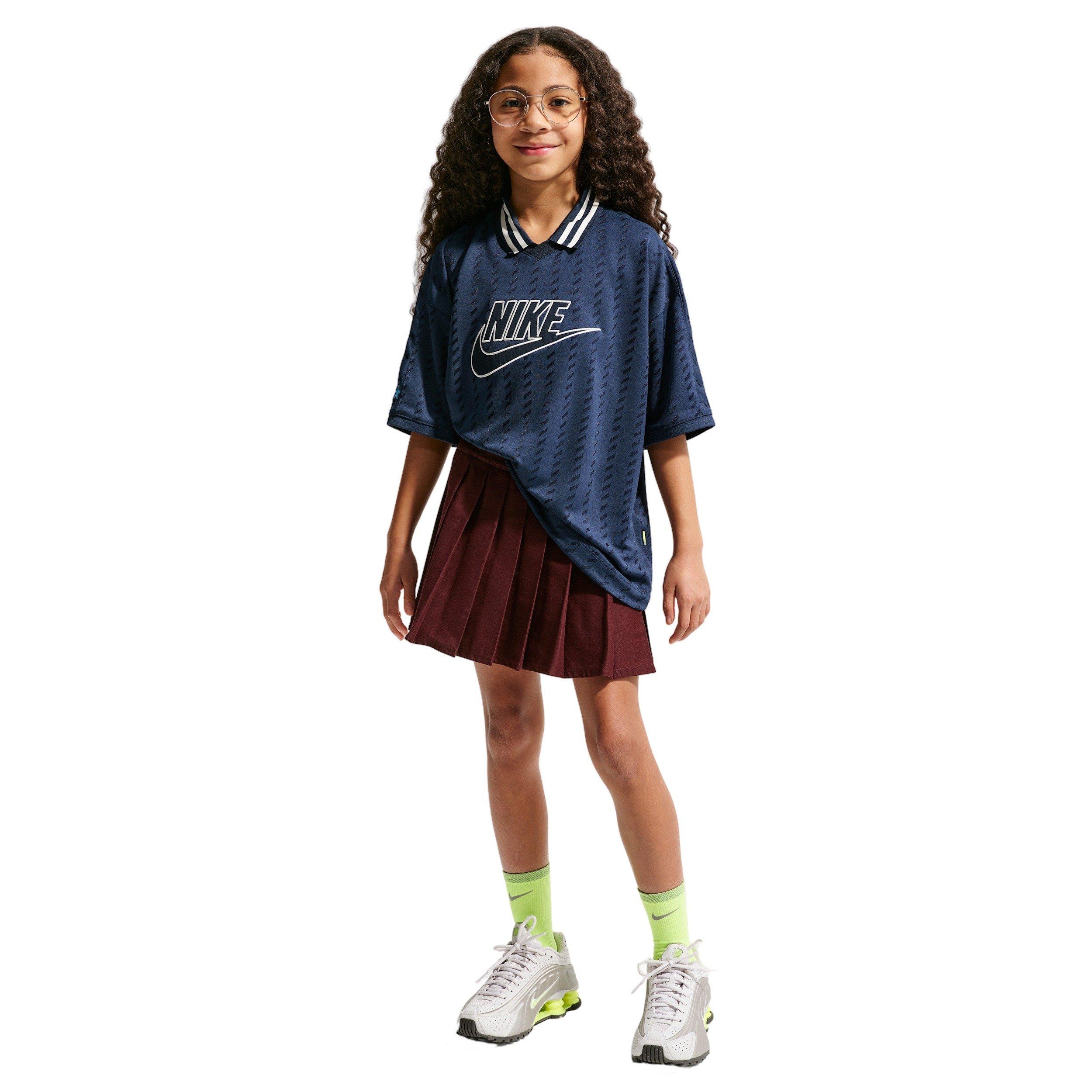 Nike Sportswear Big Kids' Navy/White Short Sleeve Jersey