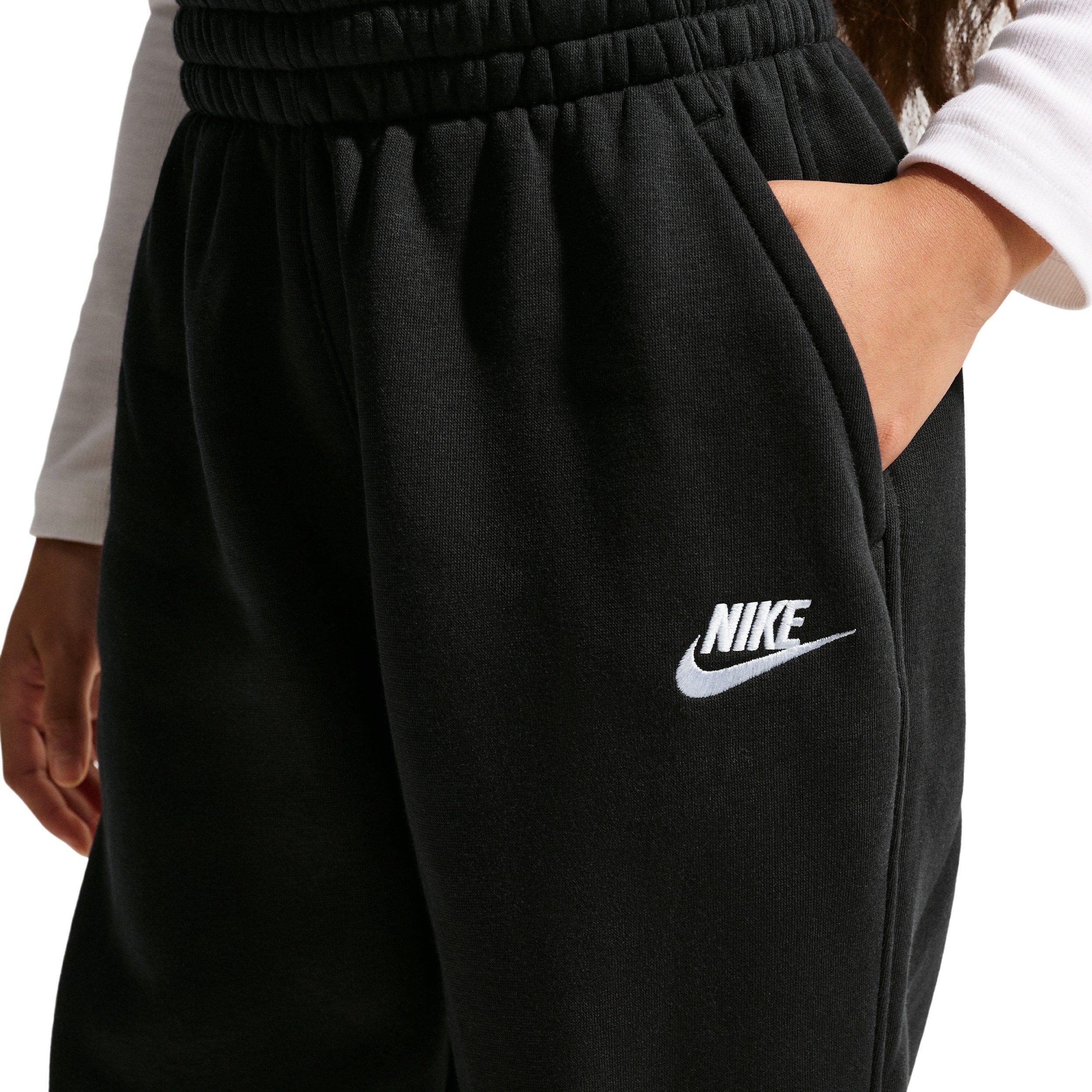 Nike Big Kids' Sportswear Club Fleece Loose Sweatpants - Black - BLACK Thumbnail View 4