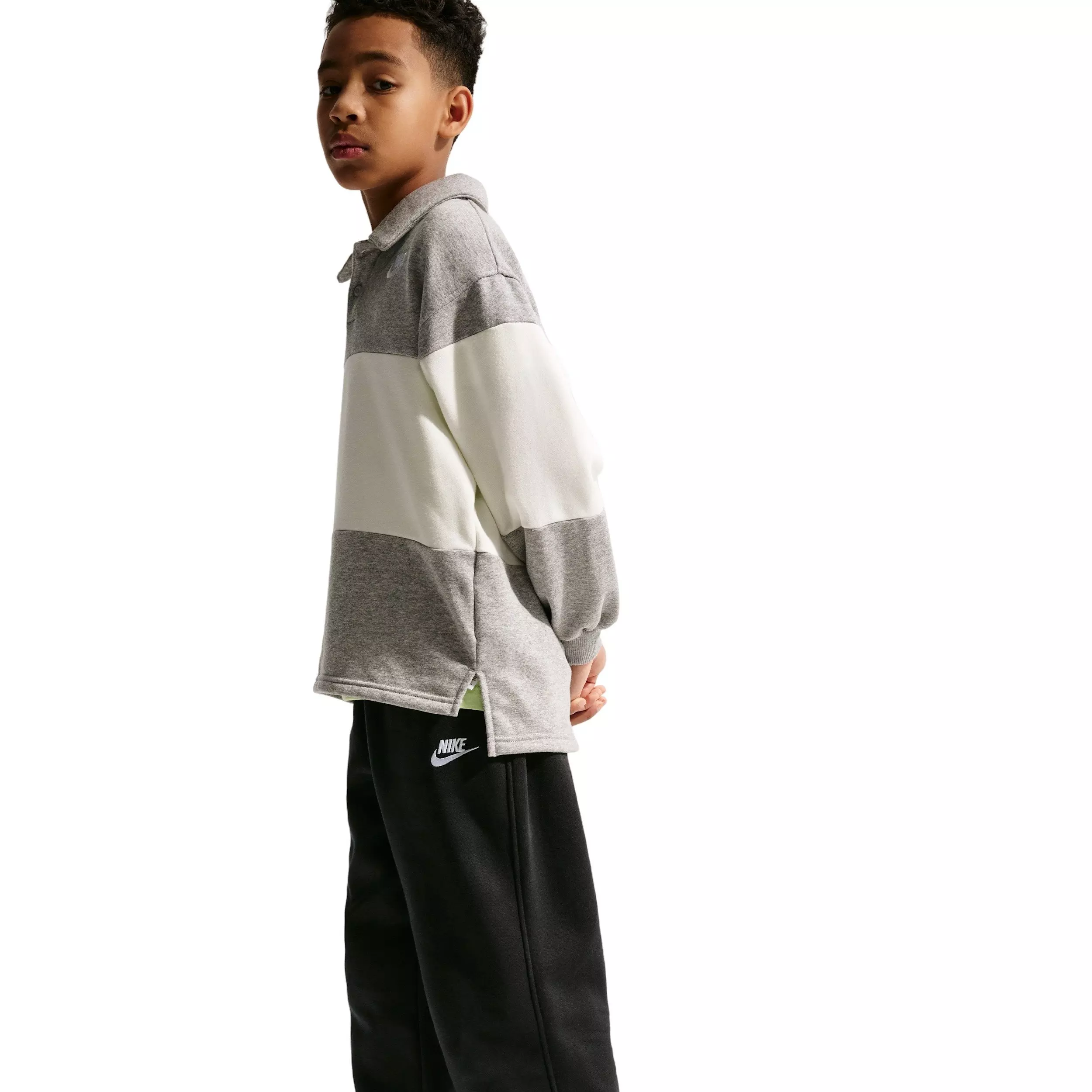Nike Big Kids' Sportswear Club Fleece Loose Sweatpants - Black - BLACK