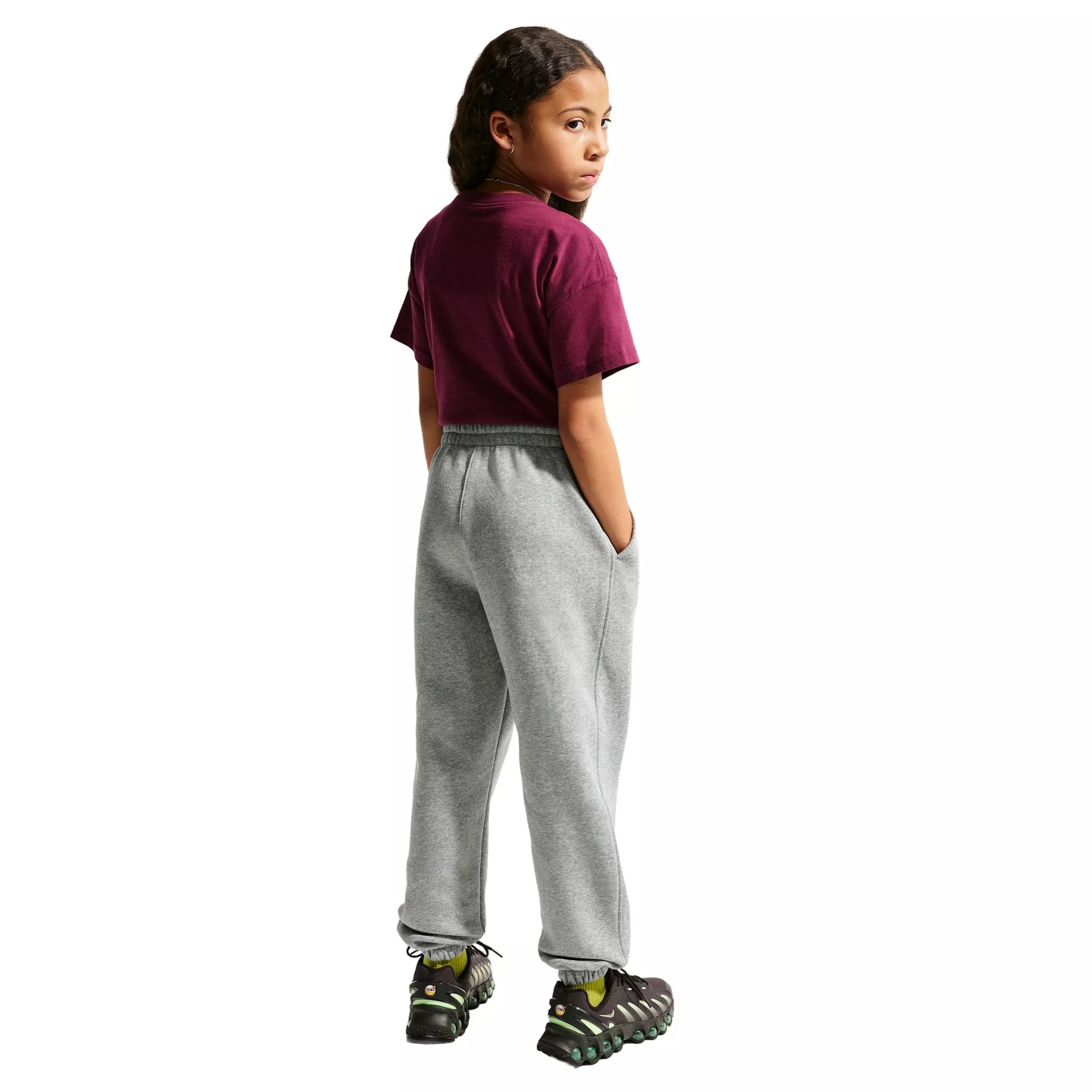 Nike Big Kids' Sportswear Club Fleece Loose Sweatpants - Grey - GREY