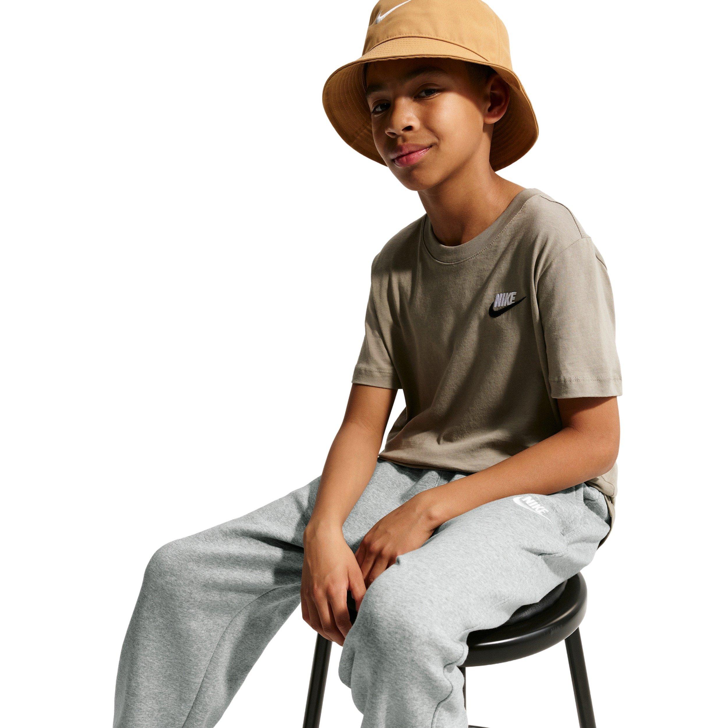 Nike Big Kids' Sportswear Club Fleece Loose Sweatpants - Grey - GREY Thumbnail View 7